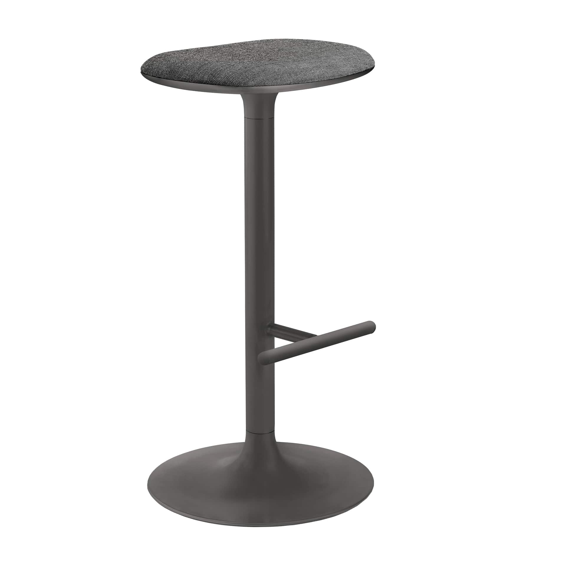 Metal stool with padded seat