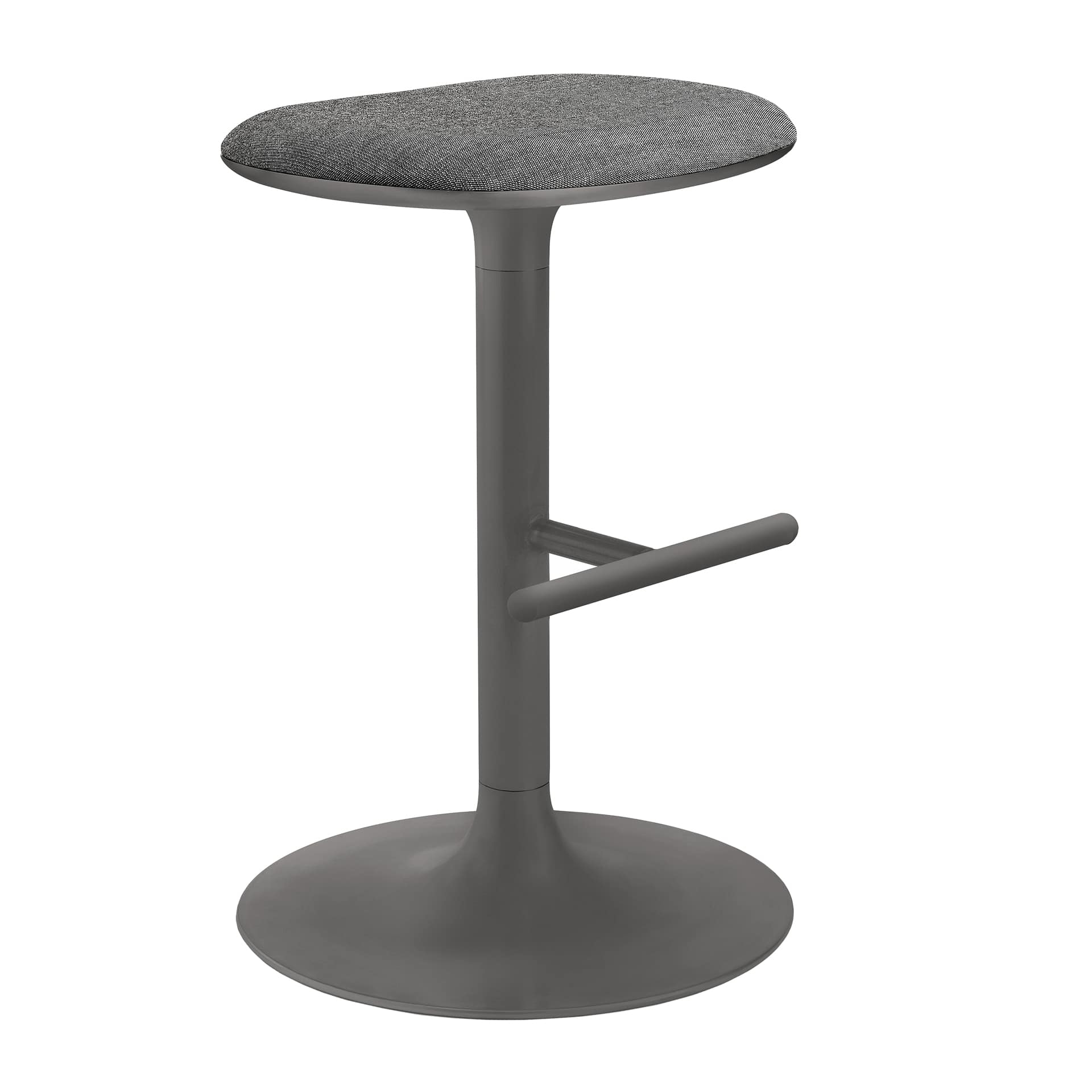 Metal counter stool with padded seat