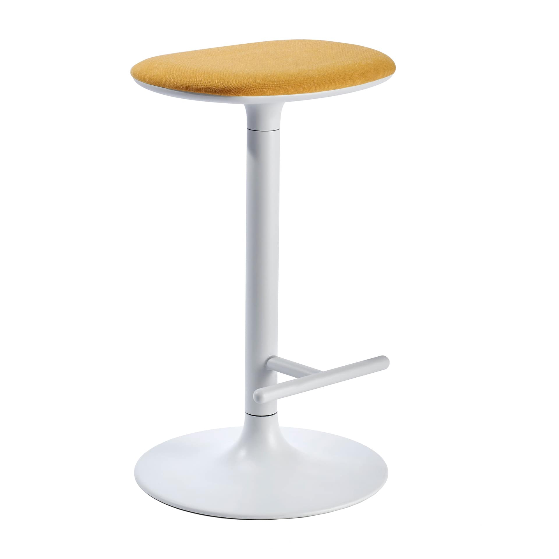 Counter stool with a steel base and plywood or upholstered seat C-Flink K