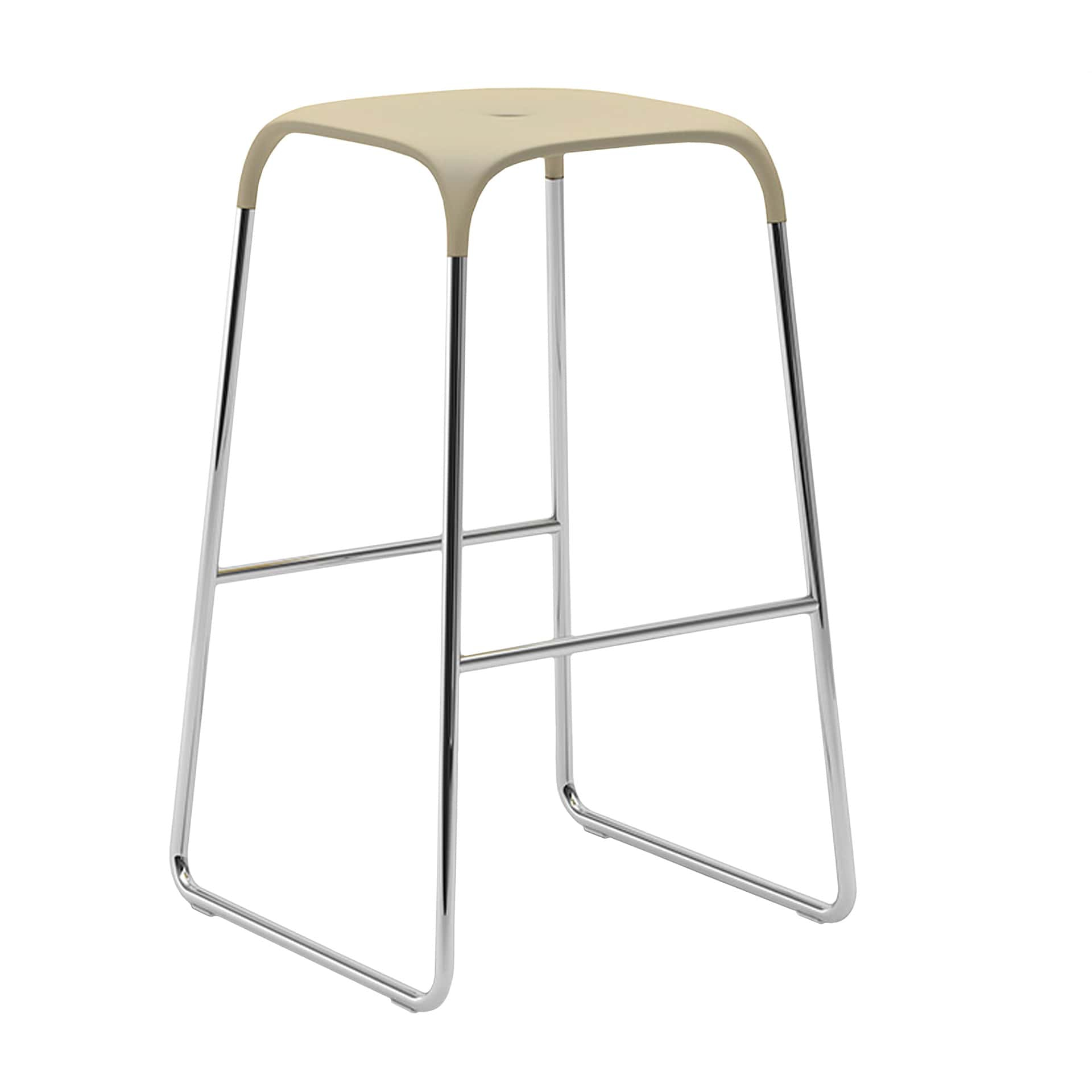 Steel frame stool with fibreglass-filled polypropylene seat C-Bobo B