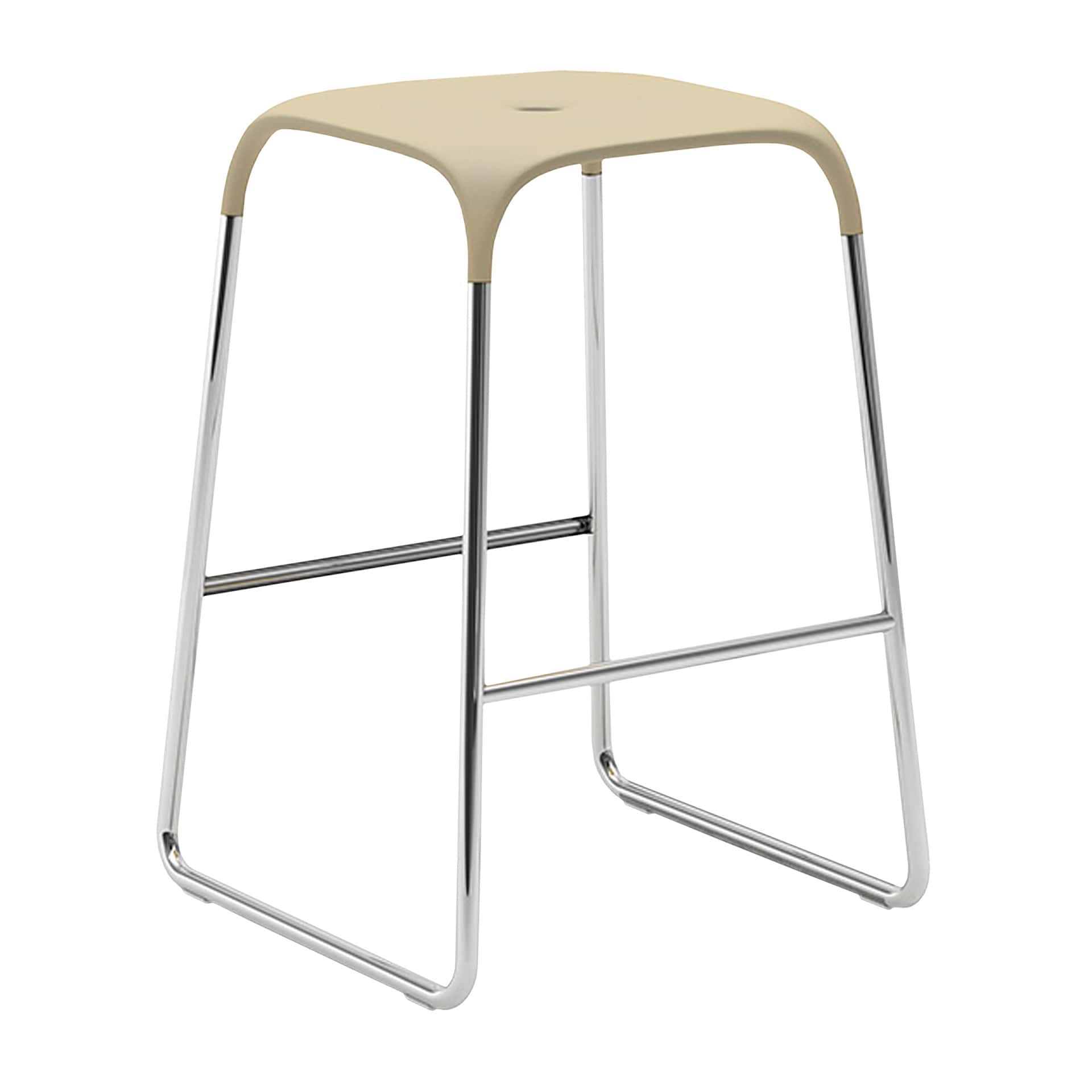 Steel frame counter stool with fibreglass-filled polypropylene seat C-Bobo K