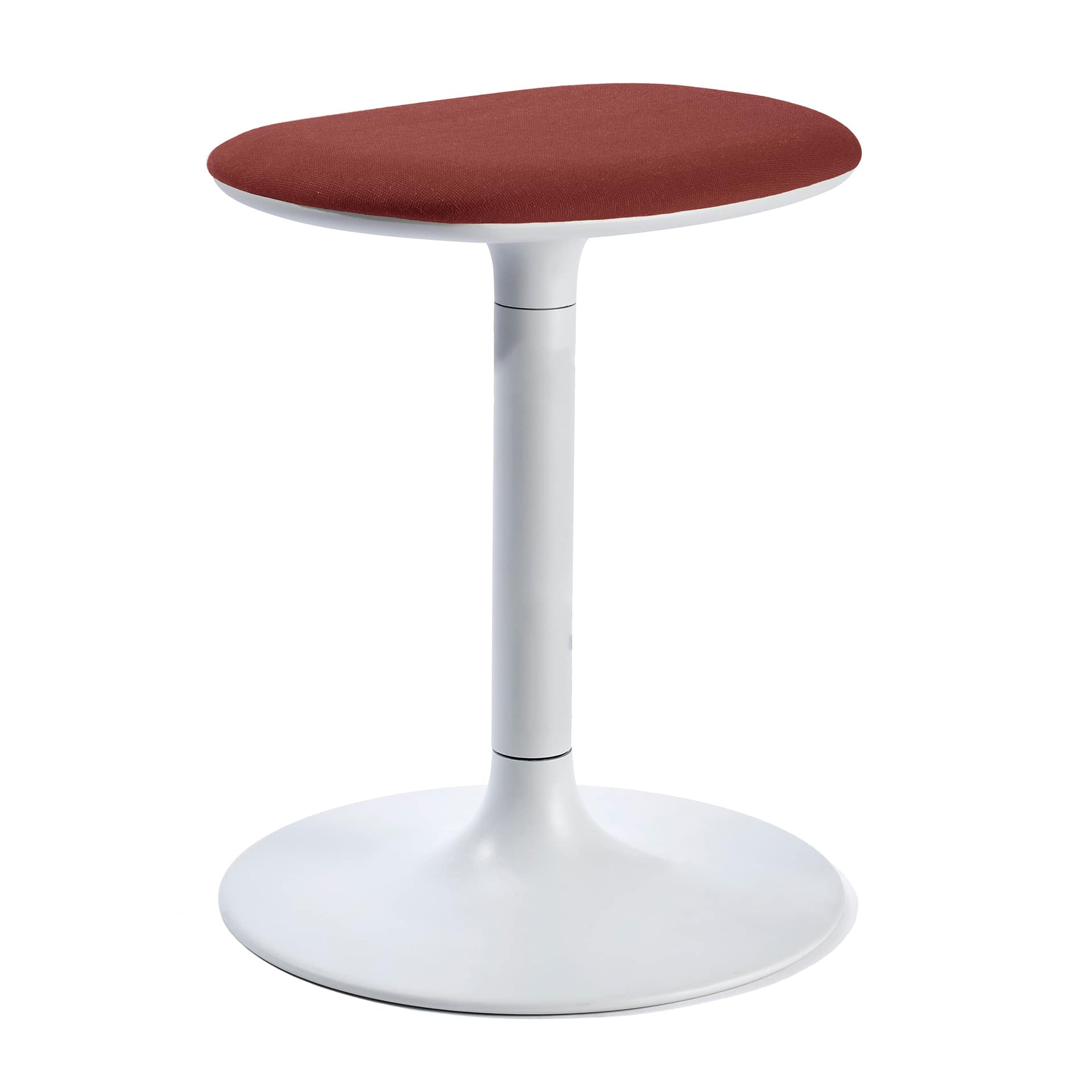 Low stool with a steel base and plywood or upholstered seat C-Flink L