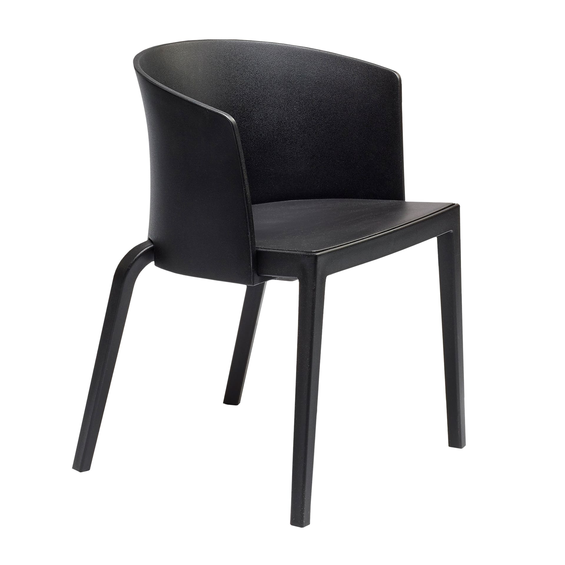 Polypropylene chair with polyurethane backrest and arms steel support A-Bi Full-back