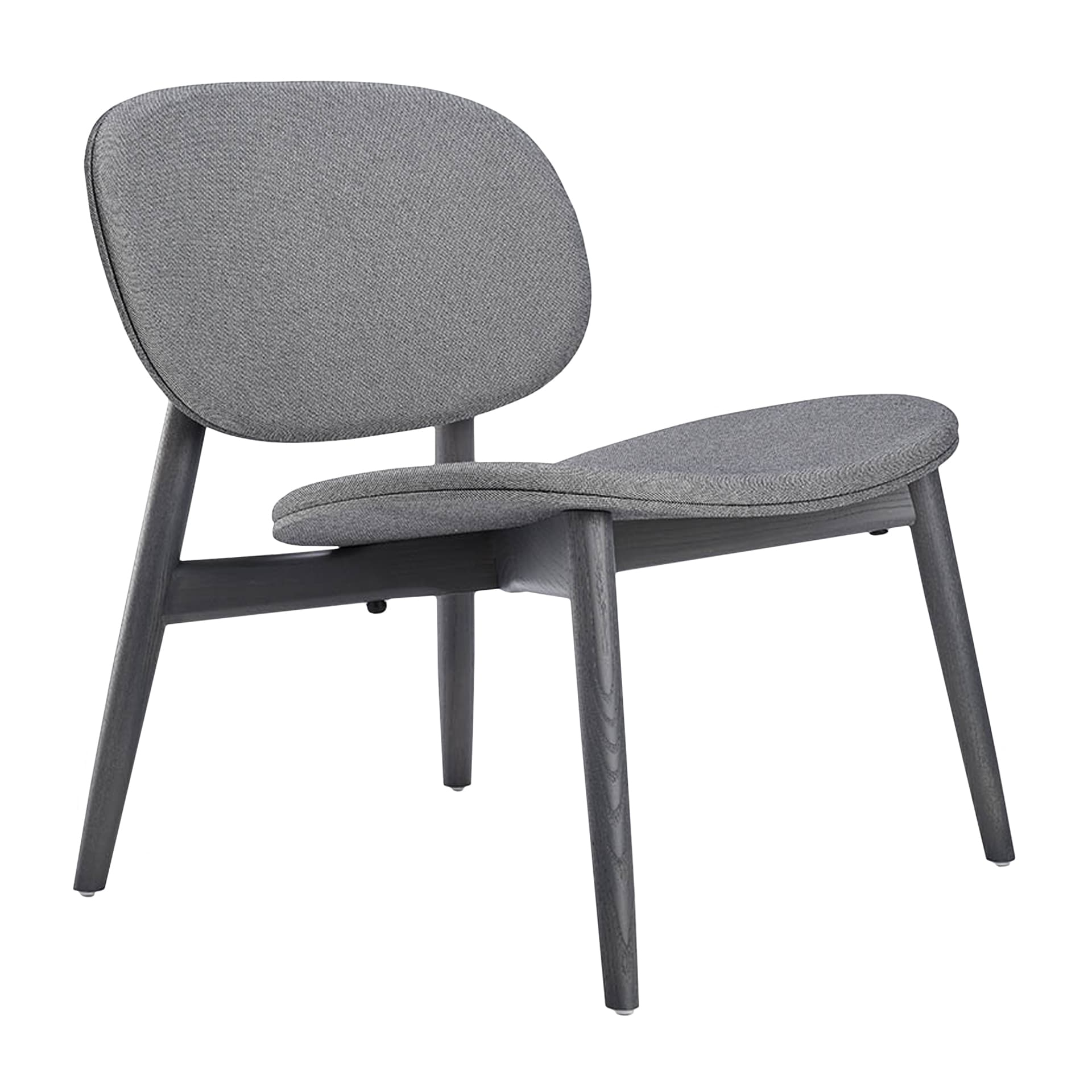 Upholstered lounge chair with wooden legs M-Harmo Relax