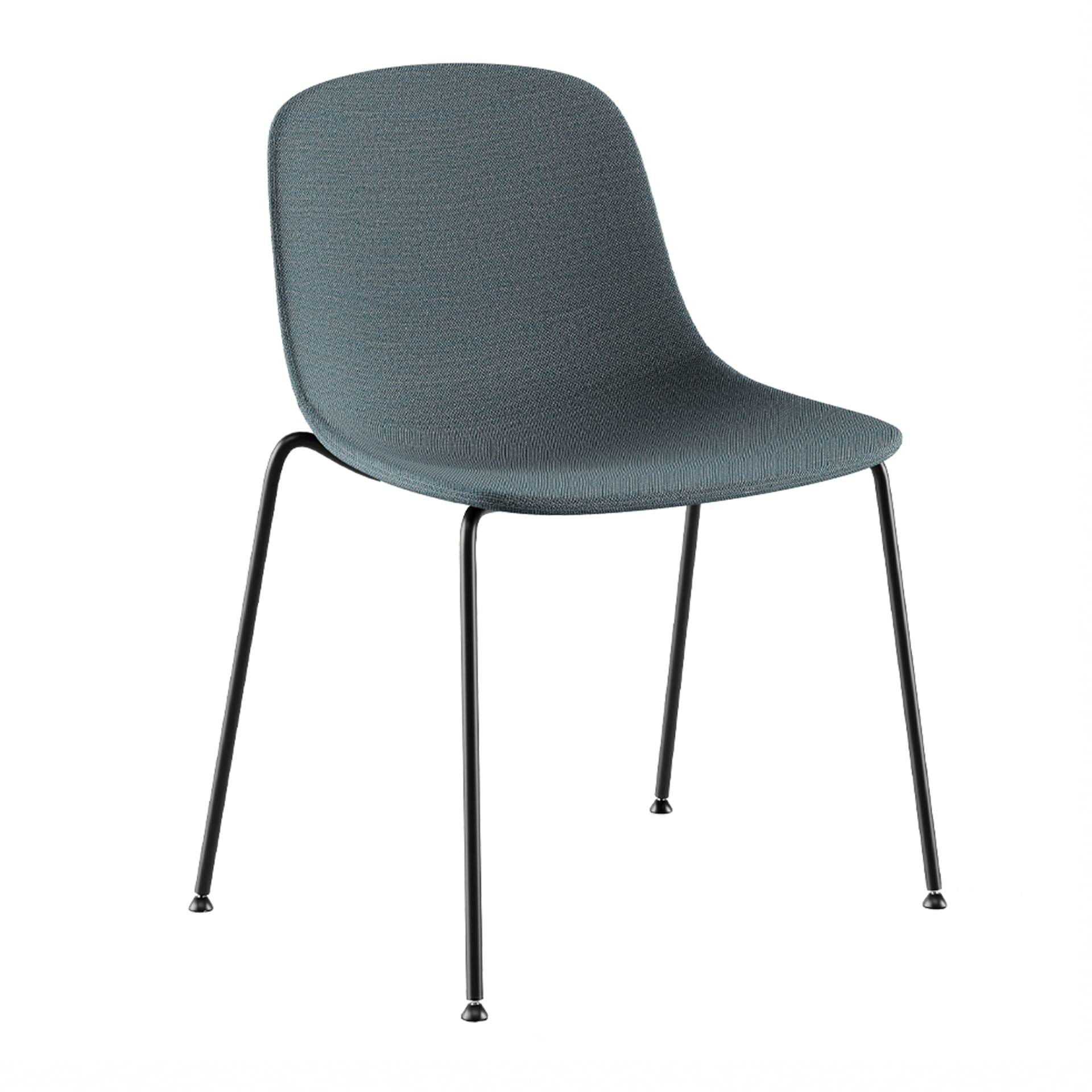 Upholstered chair in metal legs