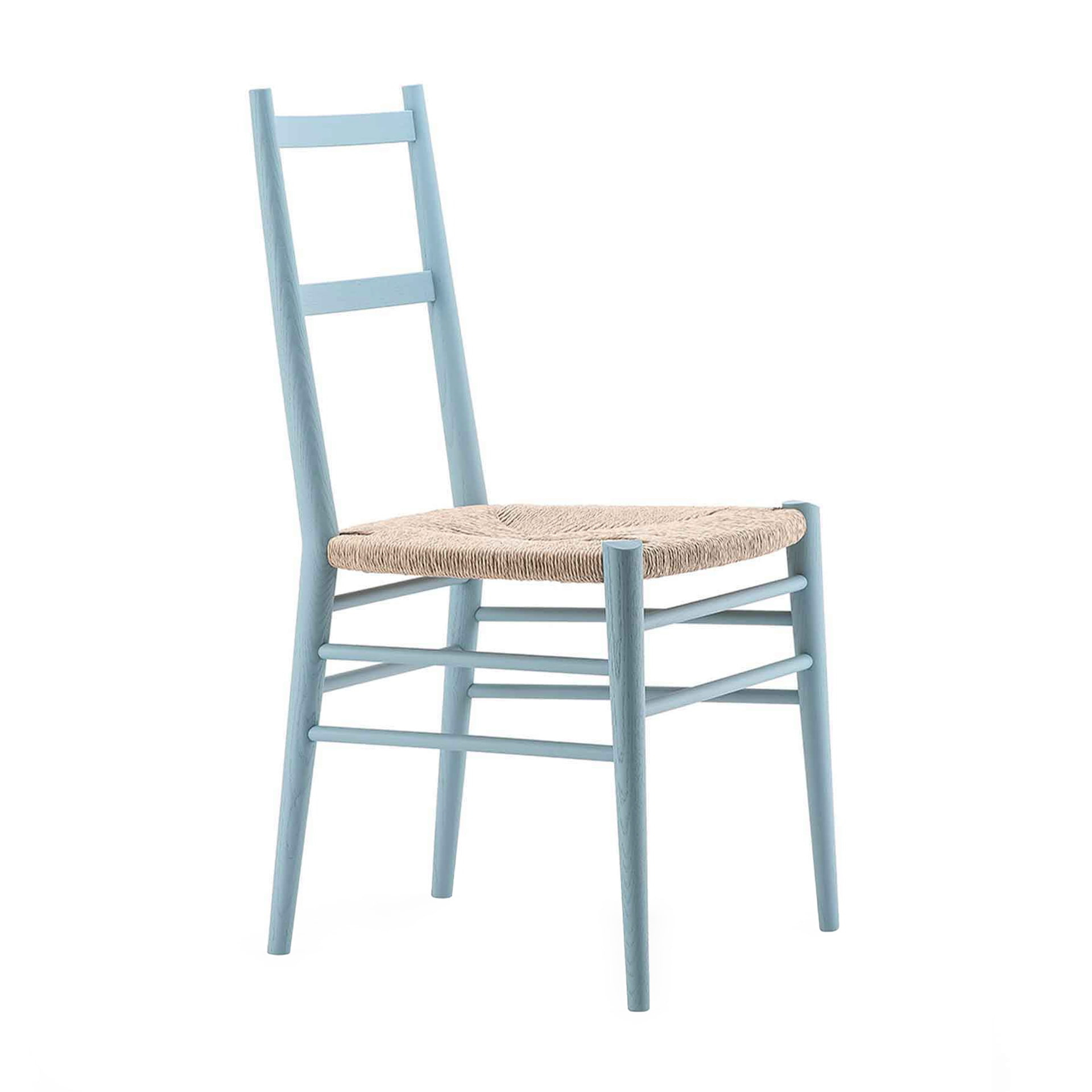 Ash wood chair with woven or padded seat