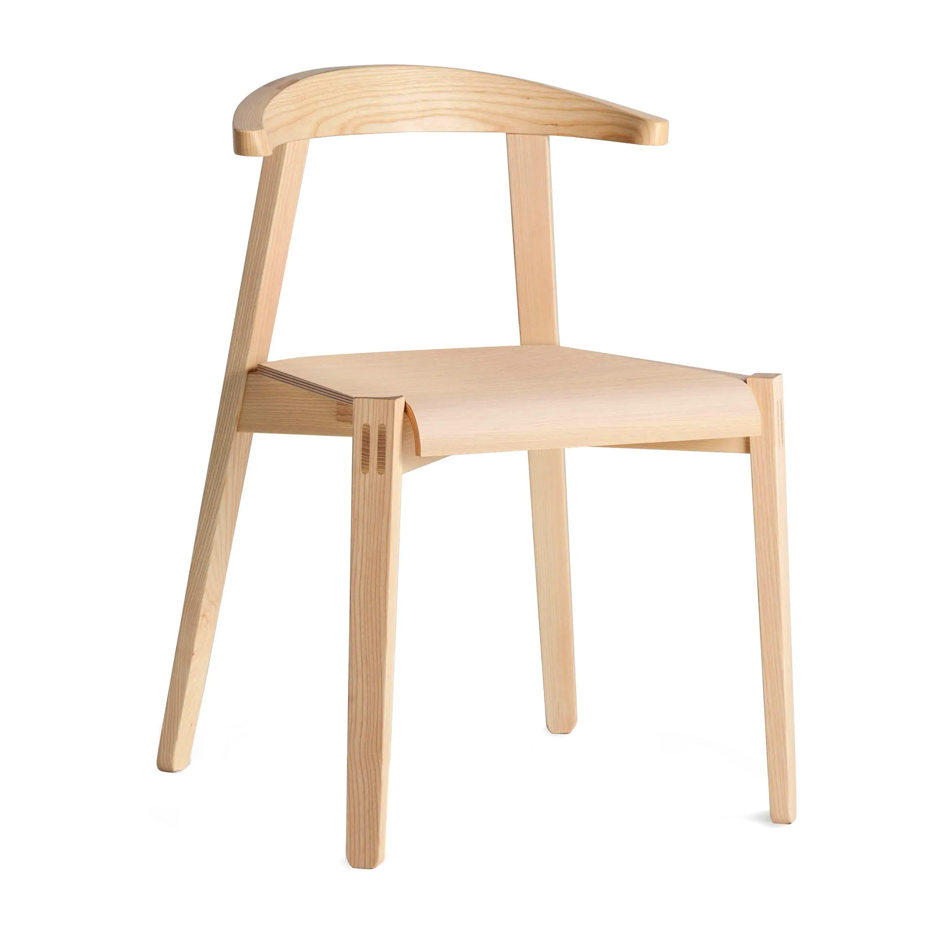 Ash wood chair with solid or padded seat  A-Plug