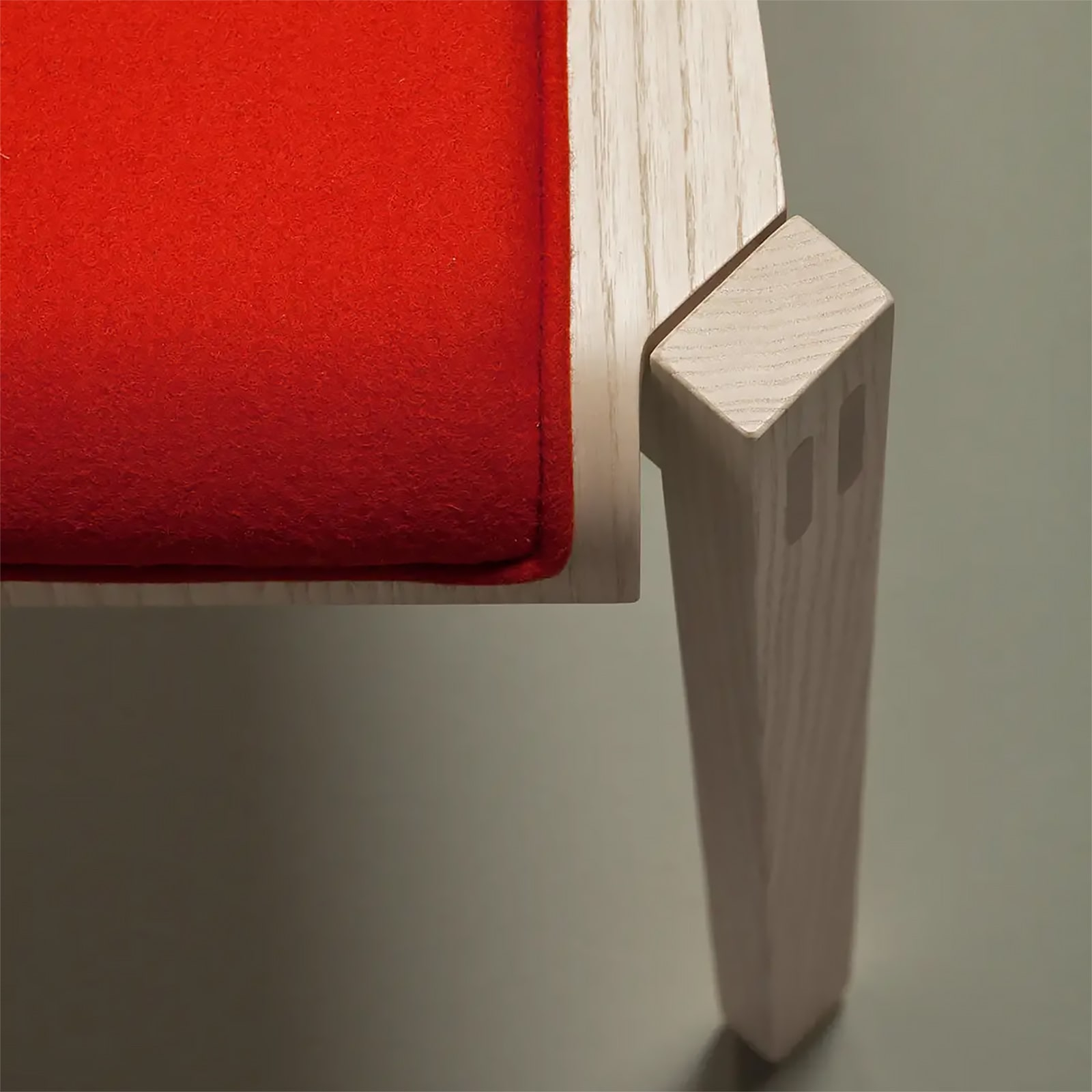 Ash wood chair with solid or padded seat  A-Plug