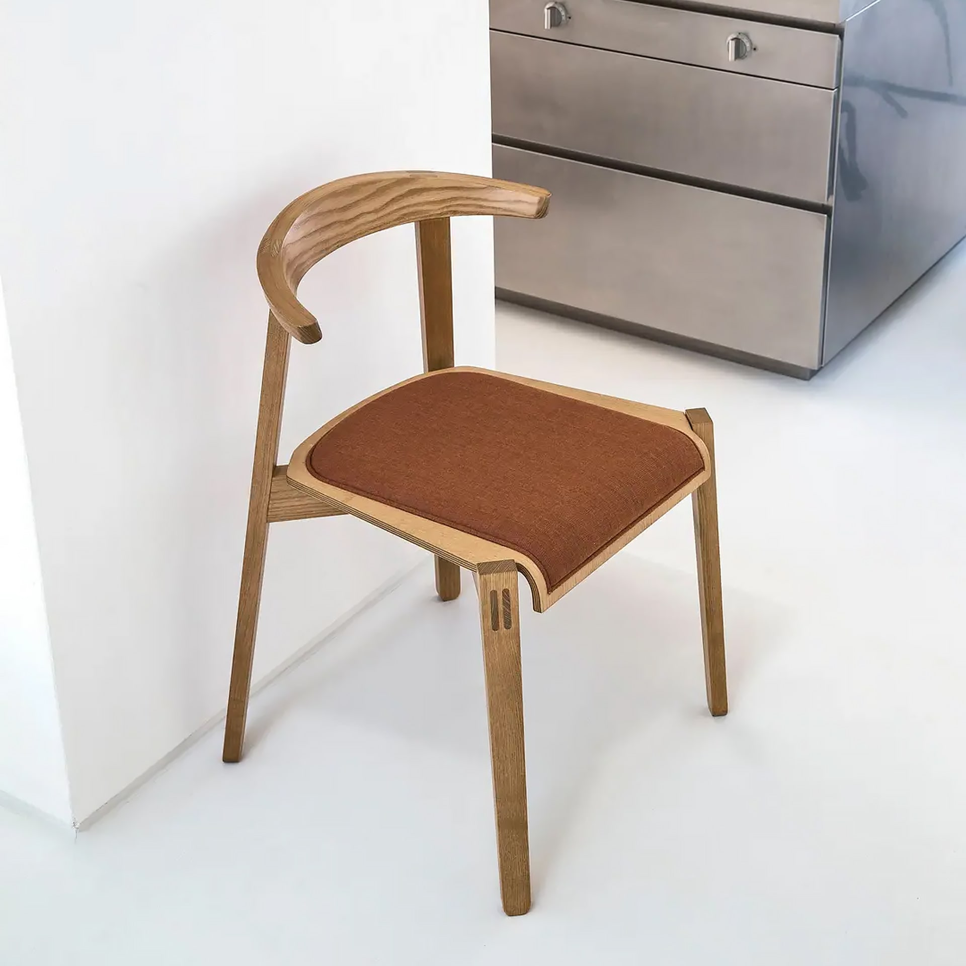 Ash wood chair with solid or padded seat  A-Plug