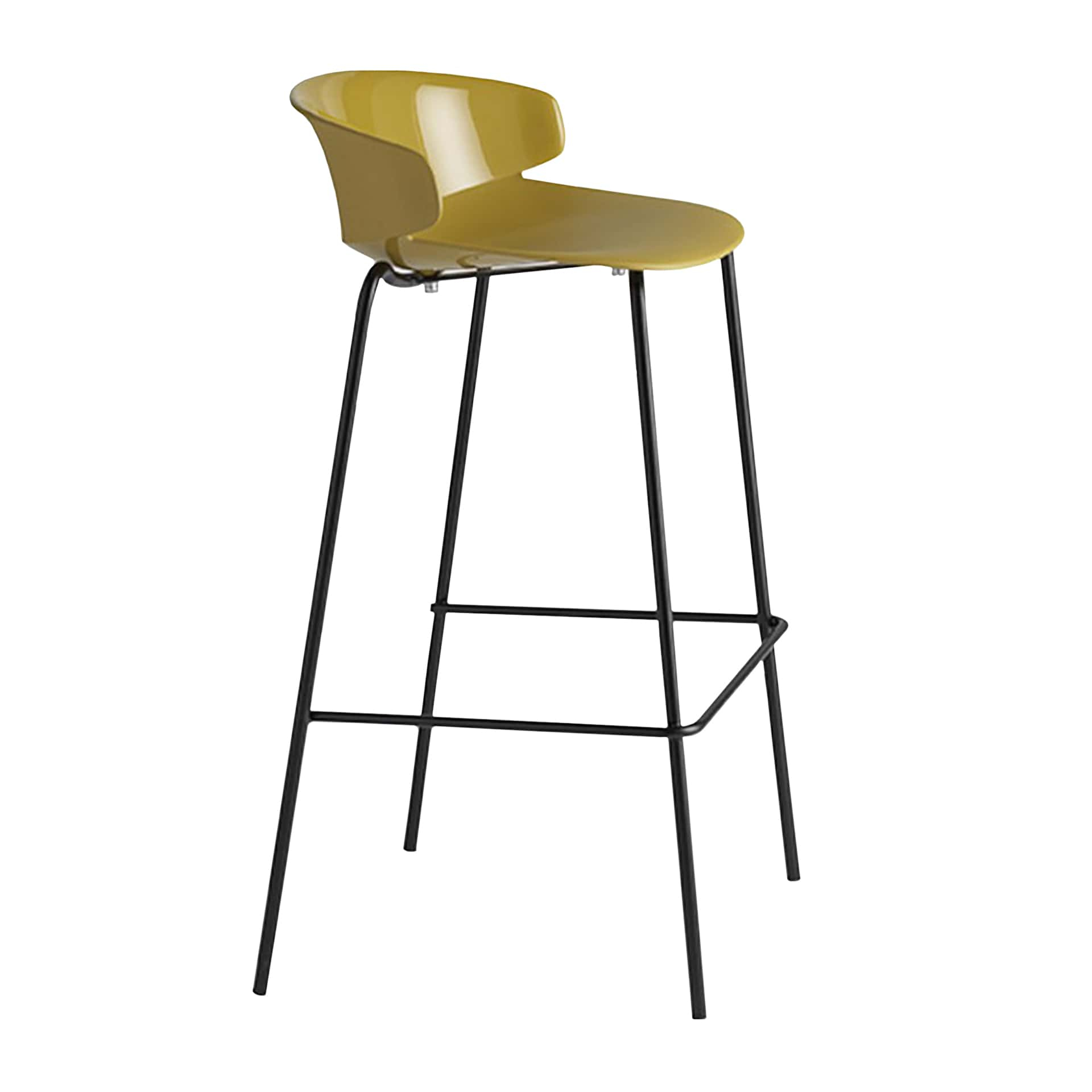 Plastic bar stool with metal frame H-1092 Classy