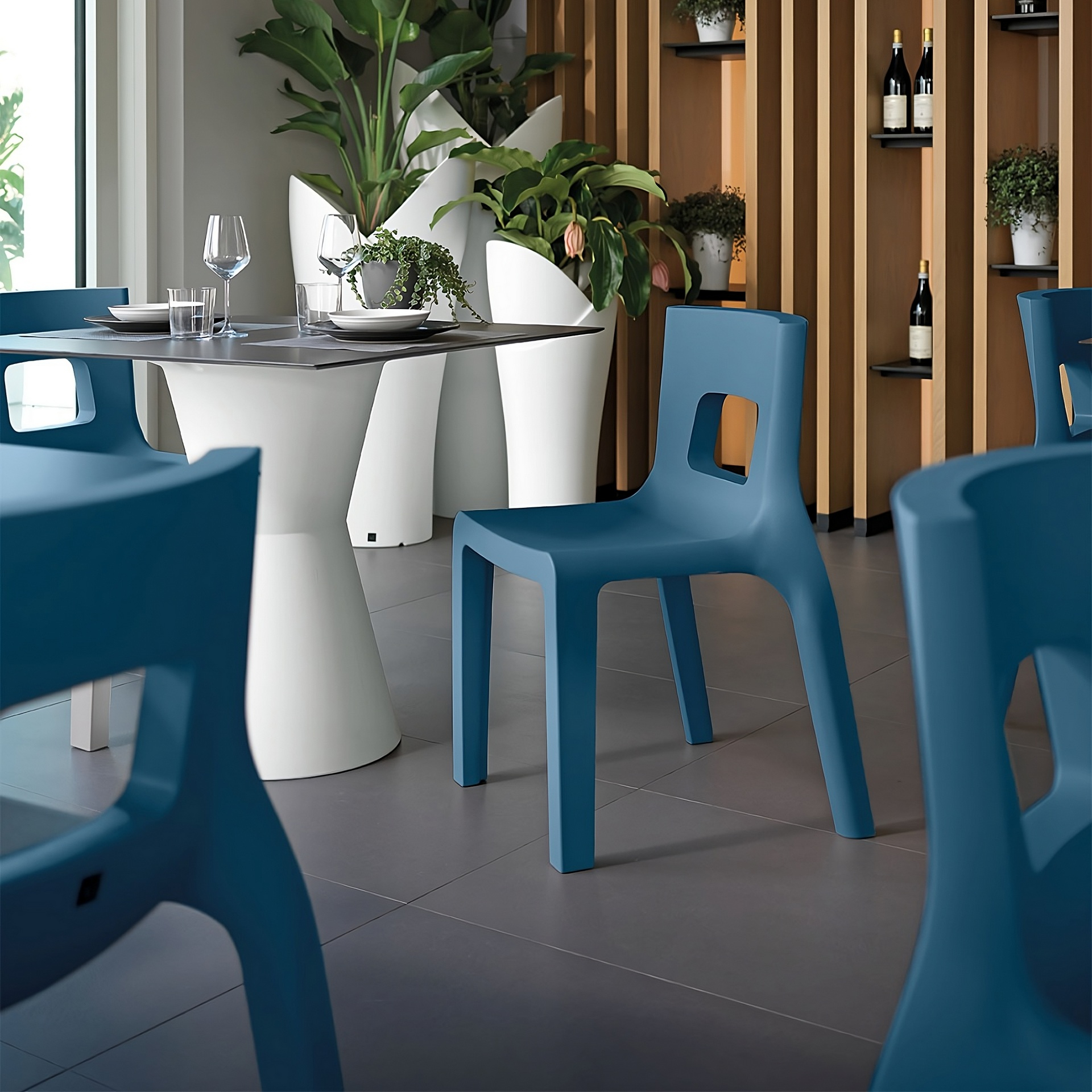 Stackable polyethylene chair A-306 EOS
