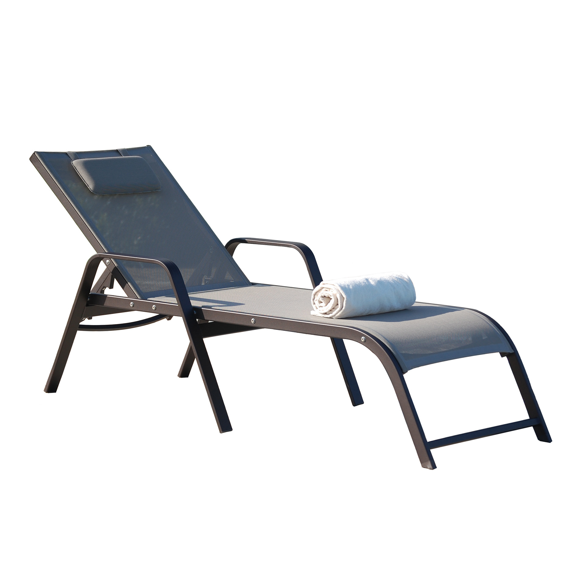 Adjustable aluminium lounger