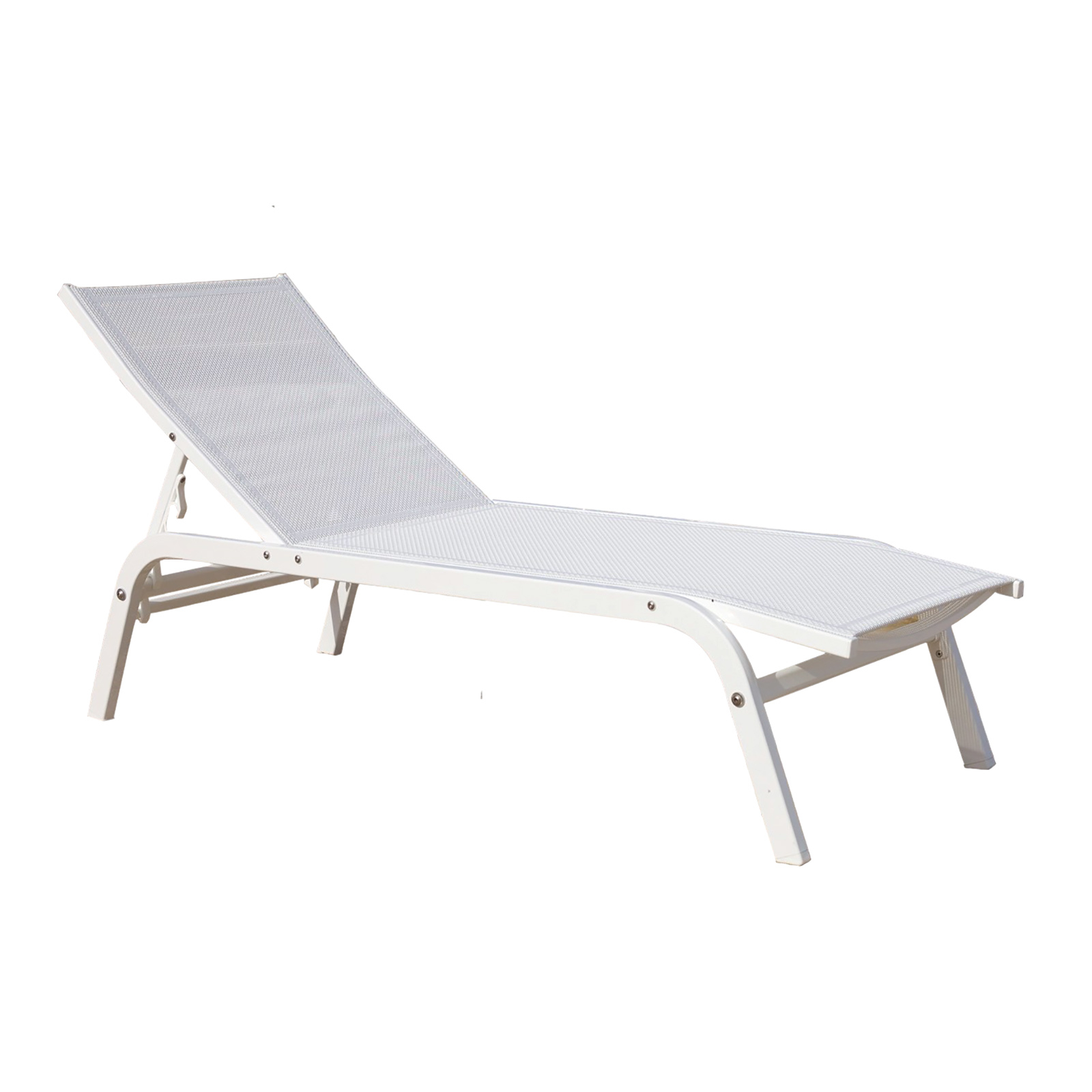 Stackable reclining aluminium lounger Style