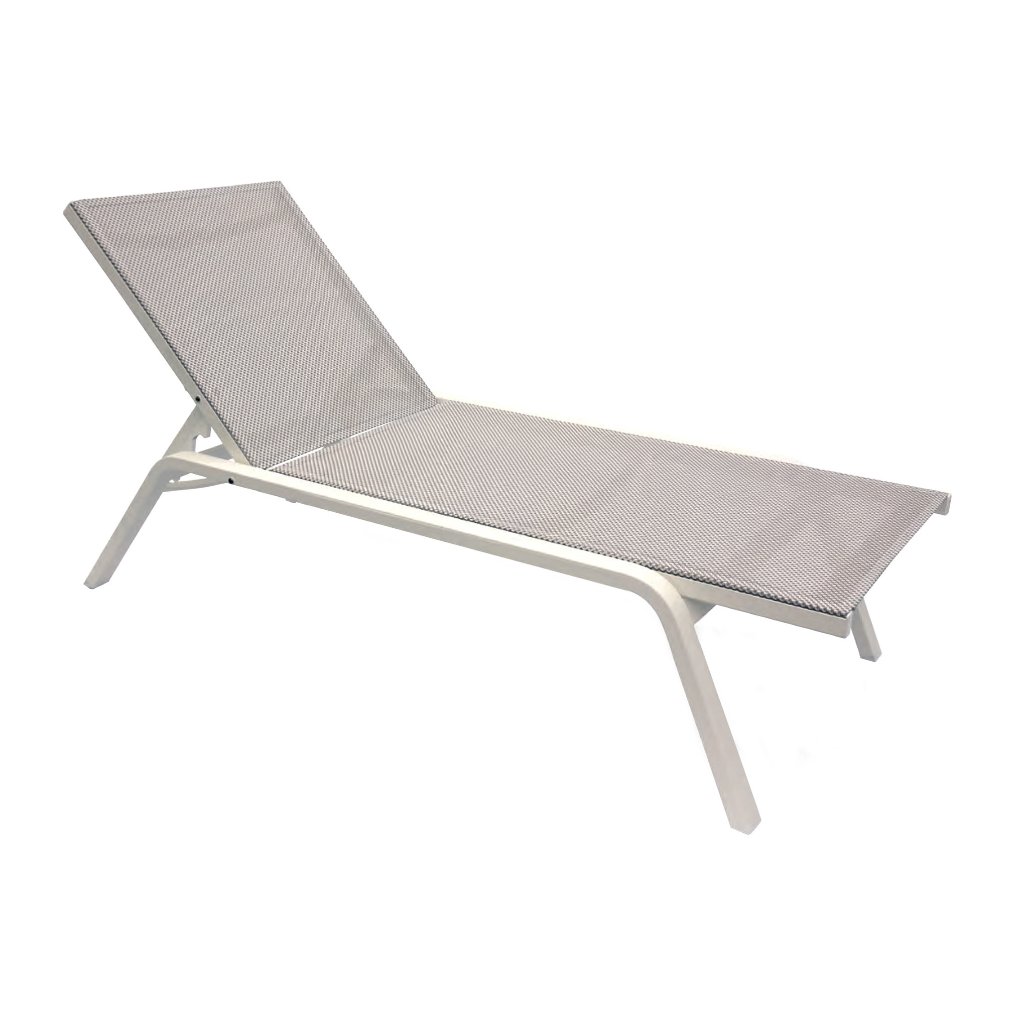 Aluminium lounger, stackable