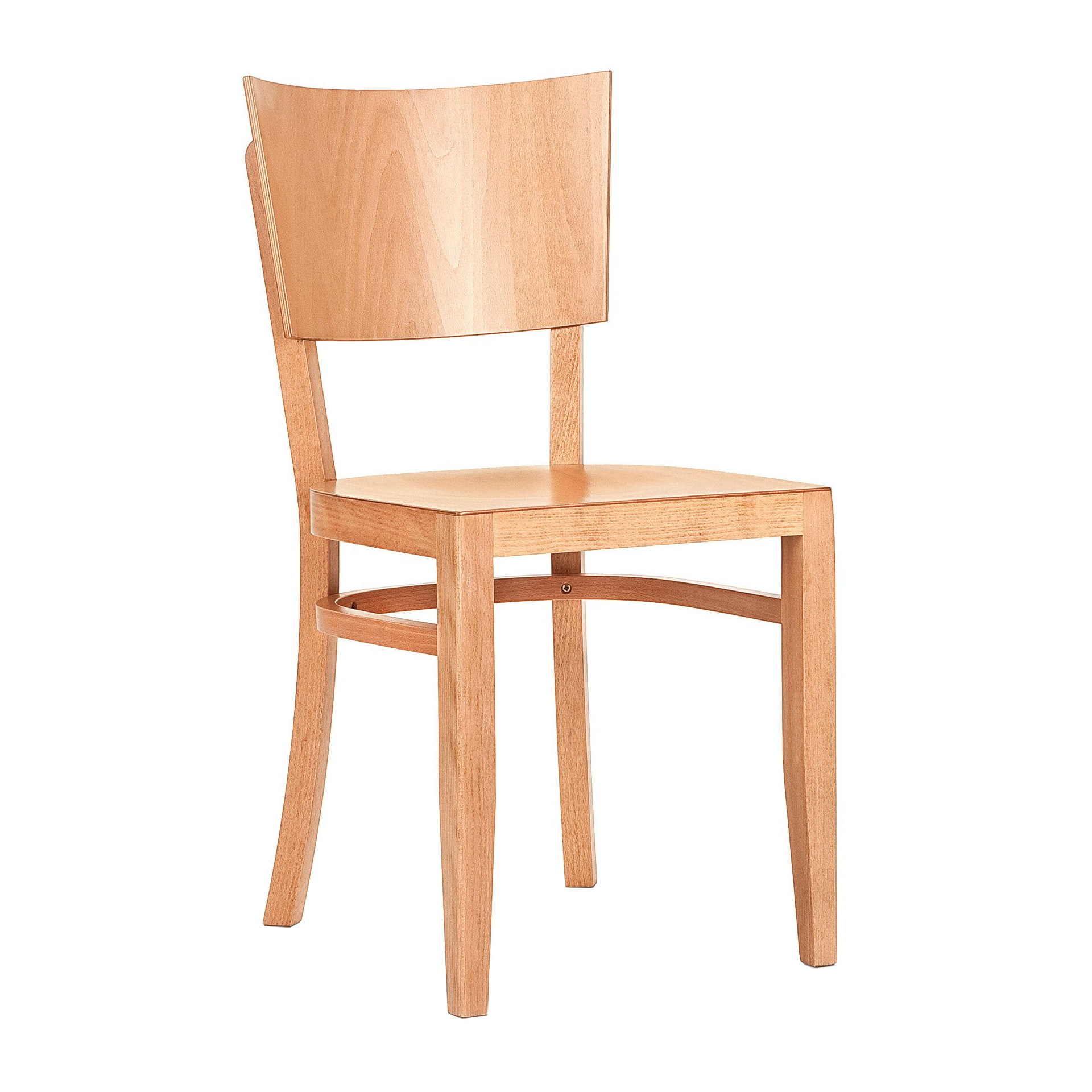 Wooden chair with a solid or padded seat A-0039