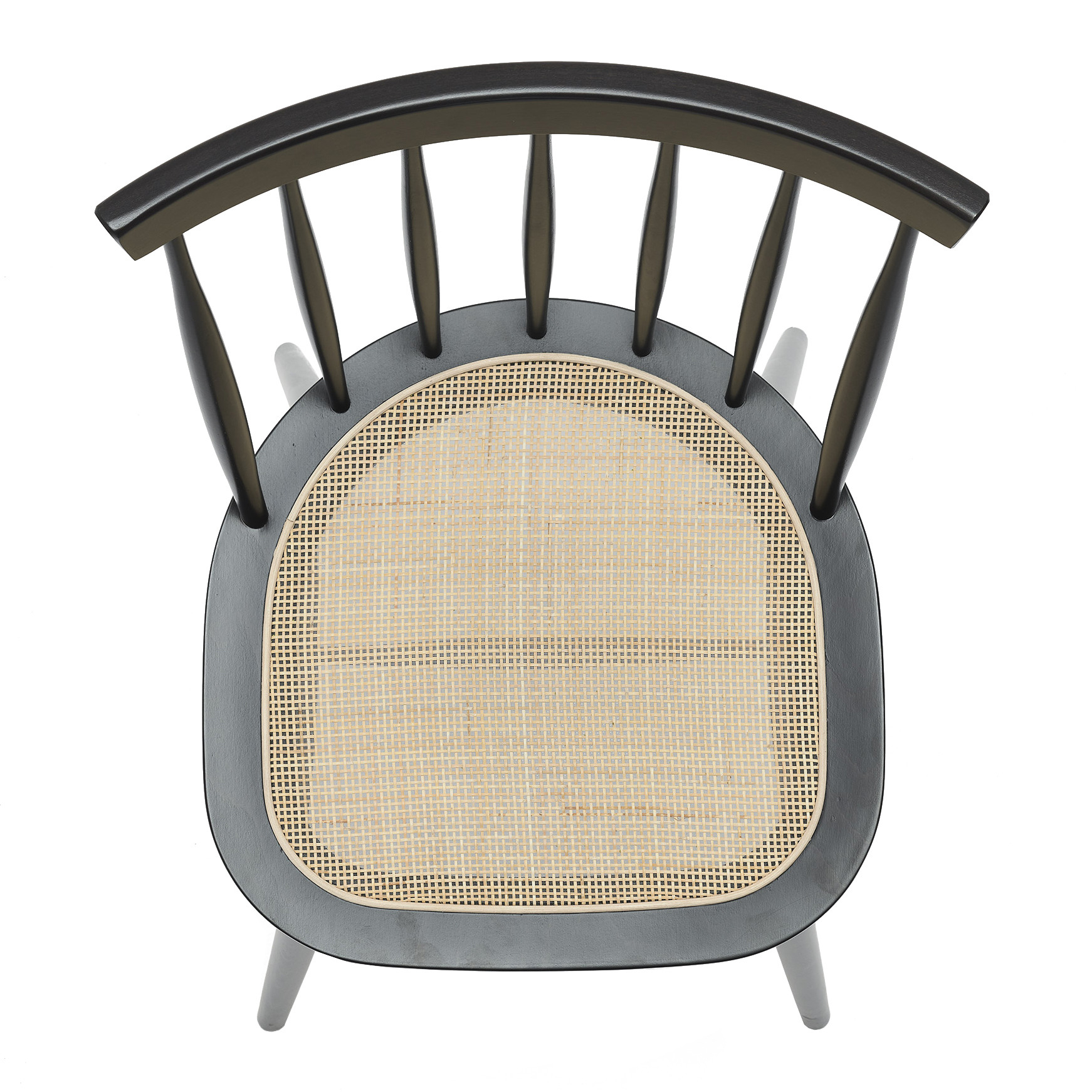 Wooden chair with vertical slat back and cane seat A-9850 Antilla Erba