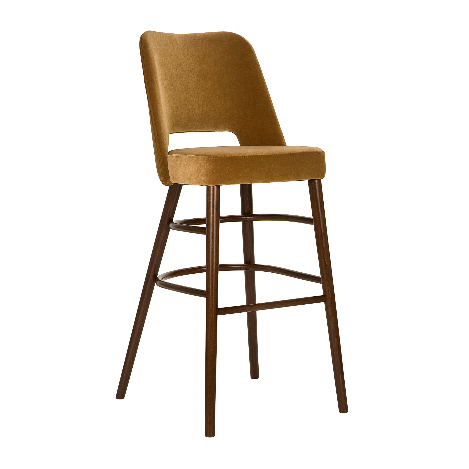 Fully upholstered bar stool in beech H-0042
