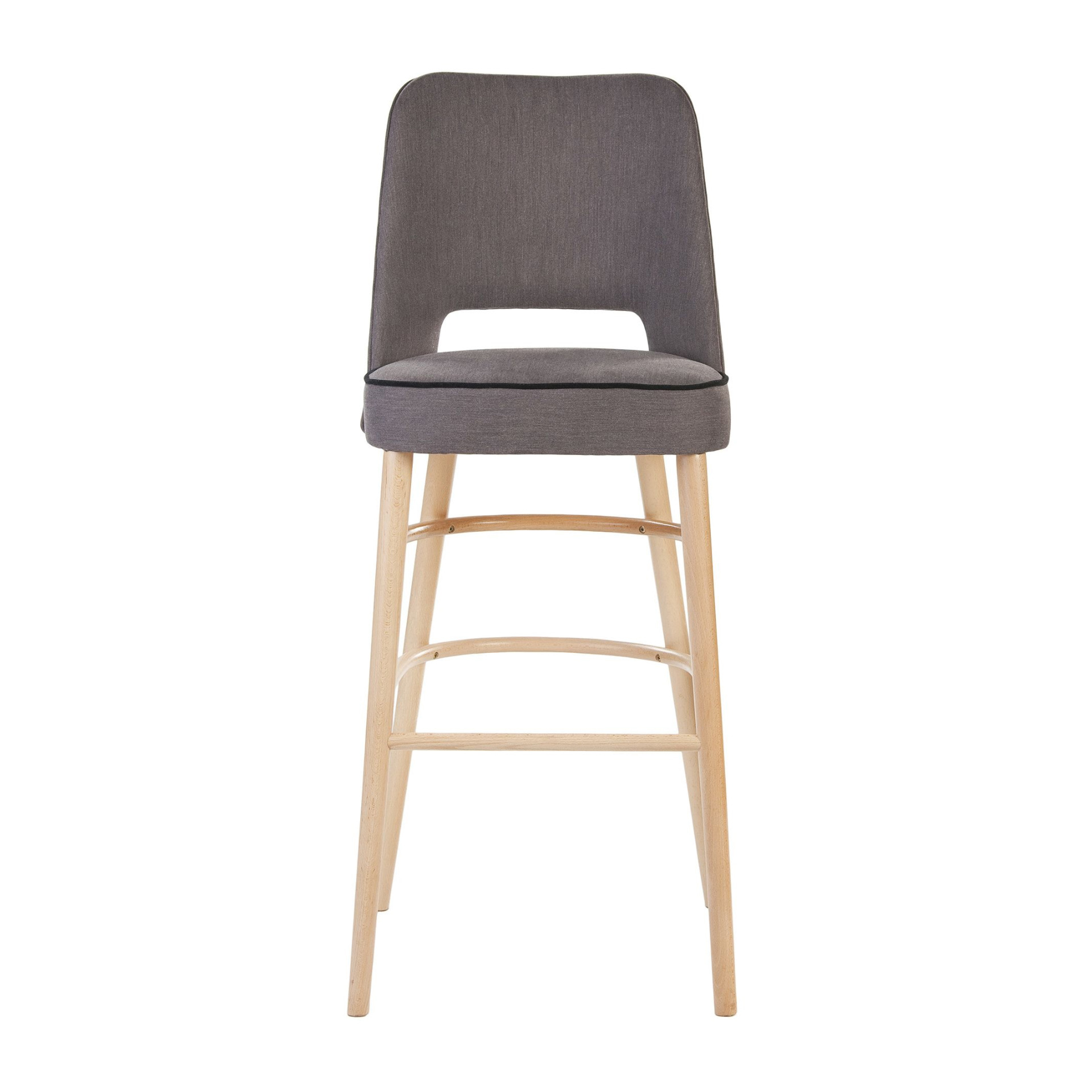 Fully upholstered bar stool in beech H-0042