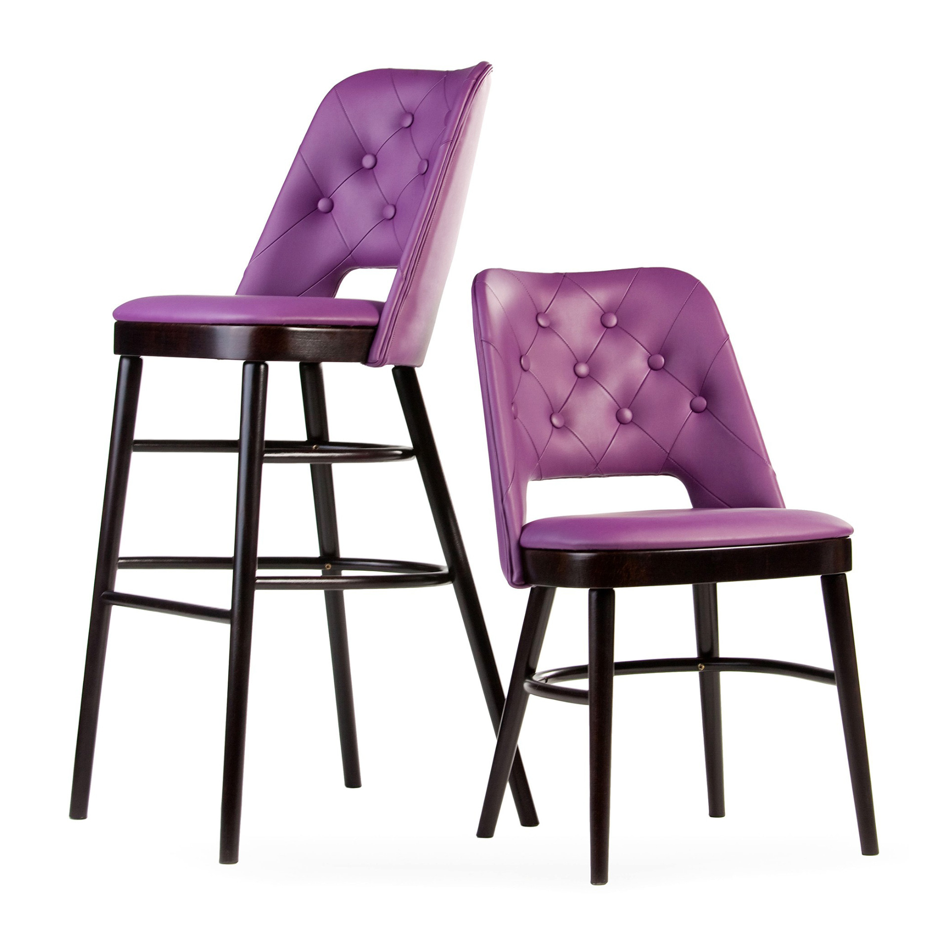 Fully upholstered wooden bar stool H-0045