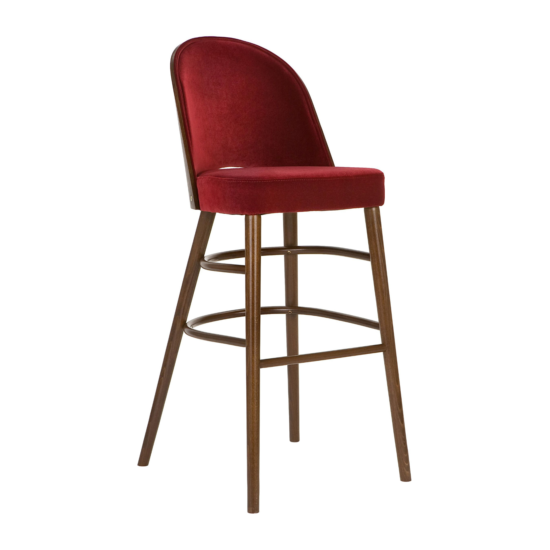 Fully upholstered wooden bar stool