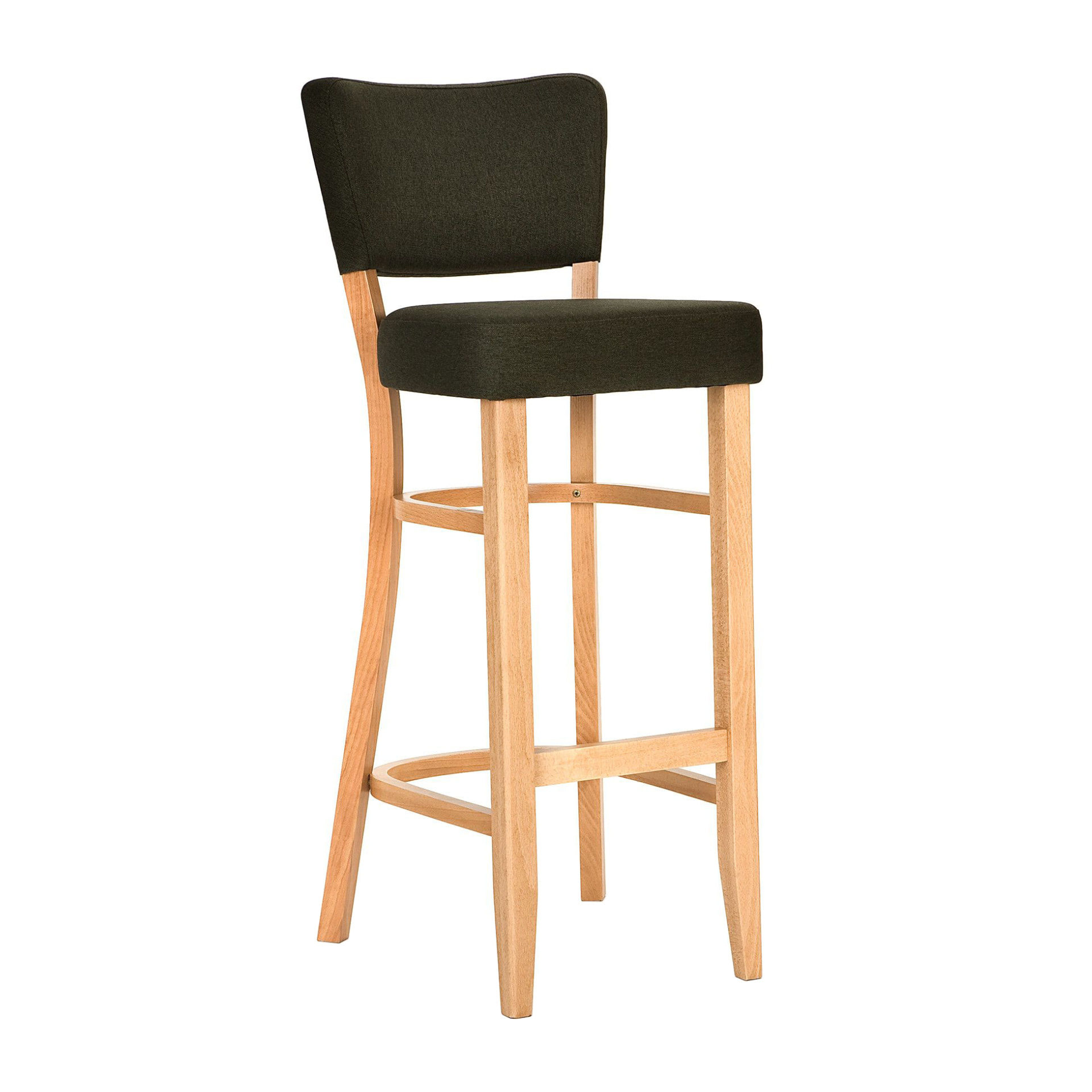 Fully upholstered bar stool in beech H-0225