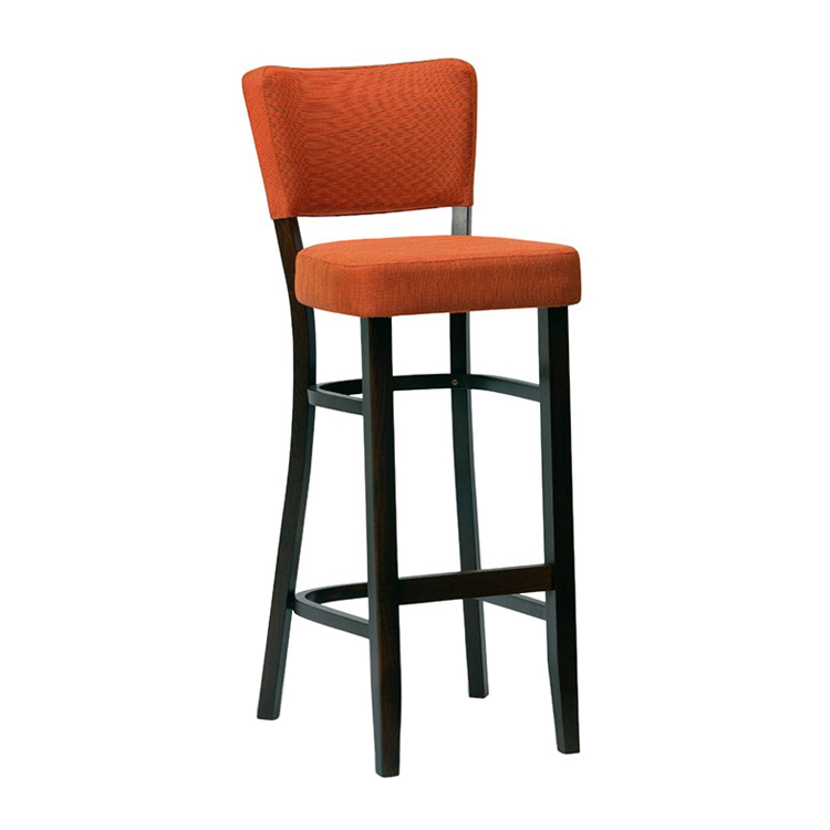Fully upholstered bar stool in beech H-0225