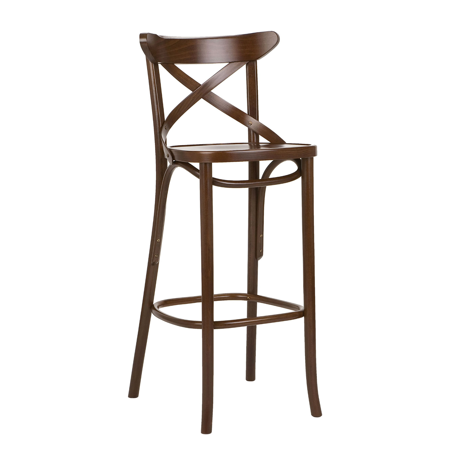 Bentwood cross back bar stool