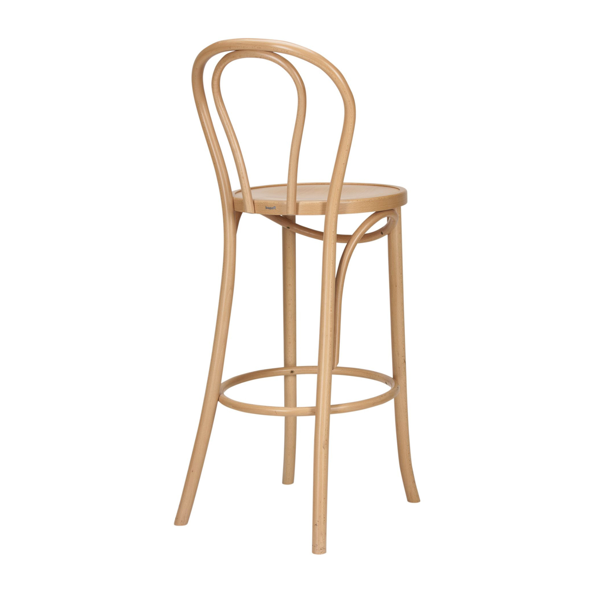 Bentwood bar stool plywood, padded or woven seat H-1840
