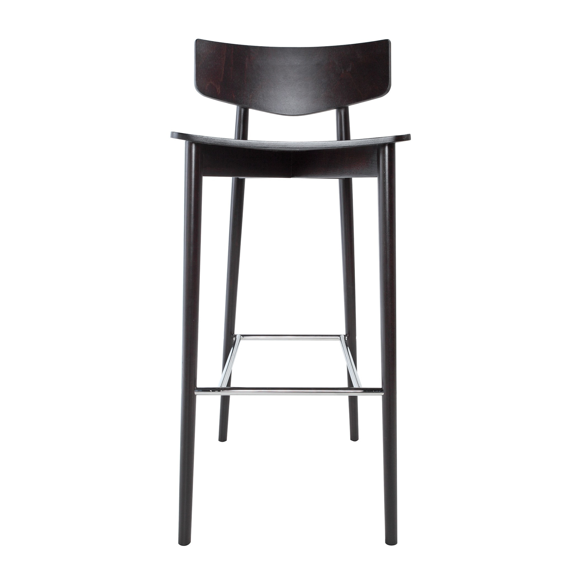 Beech wood bar stool with solid or upholstered seat H-4350