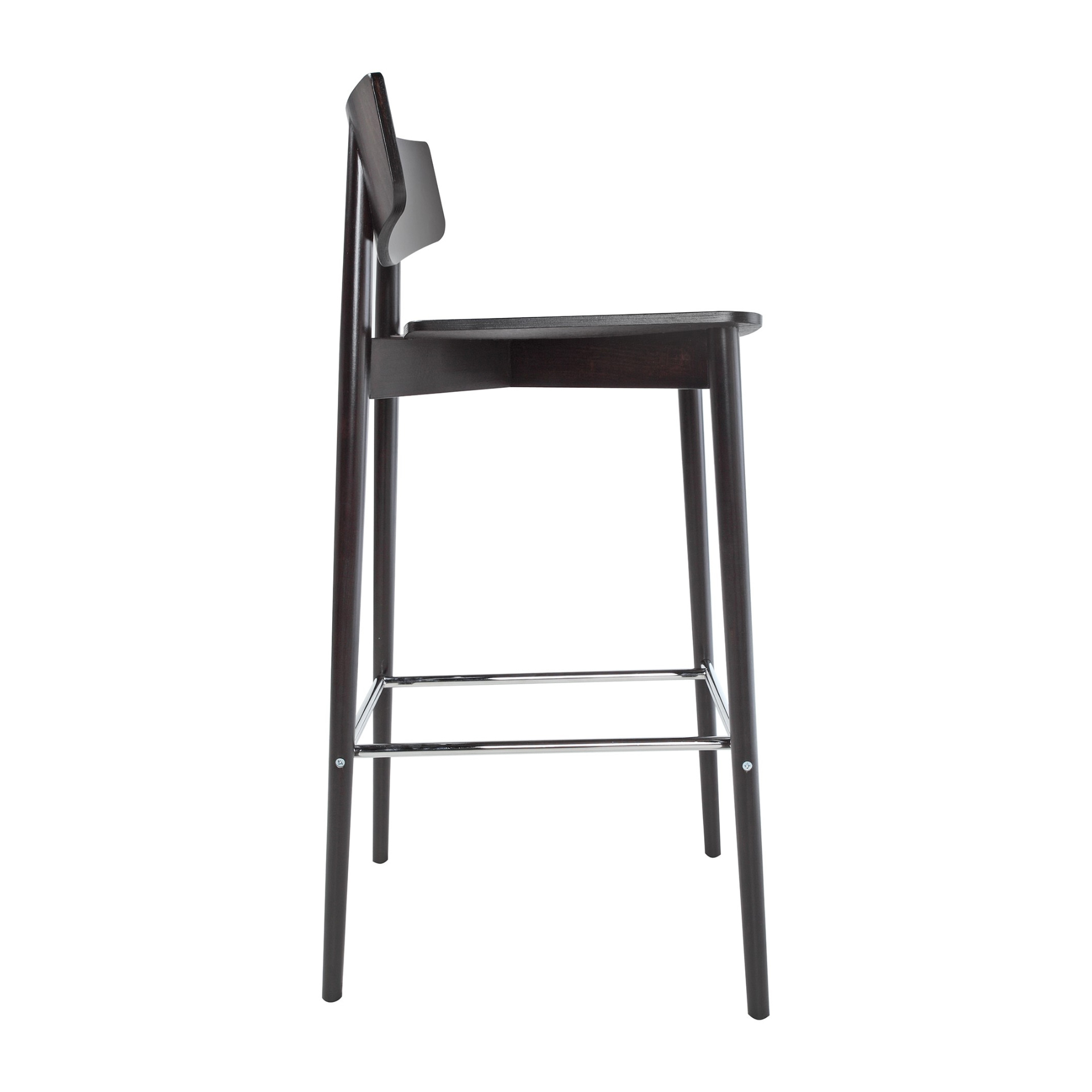 Beech wood bar stool with solid or upholstered seat H-4350