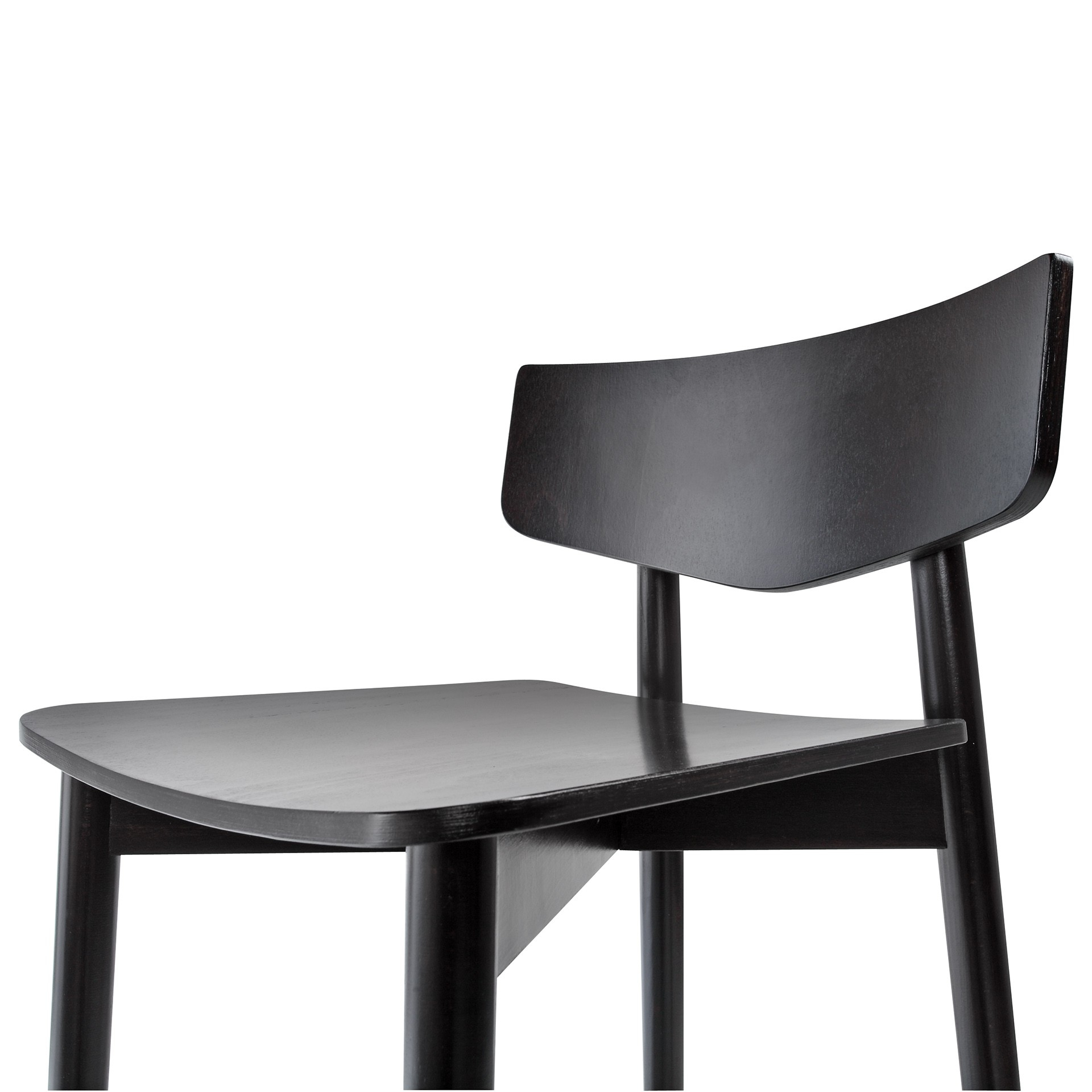 Beech wood bar stool with solid or upholstered seat H-4350