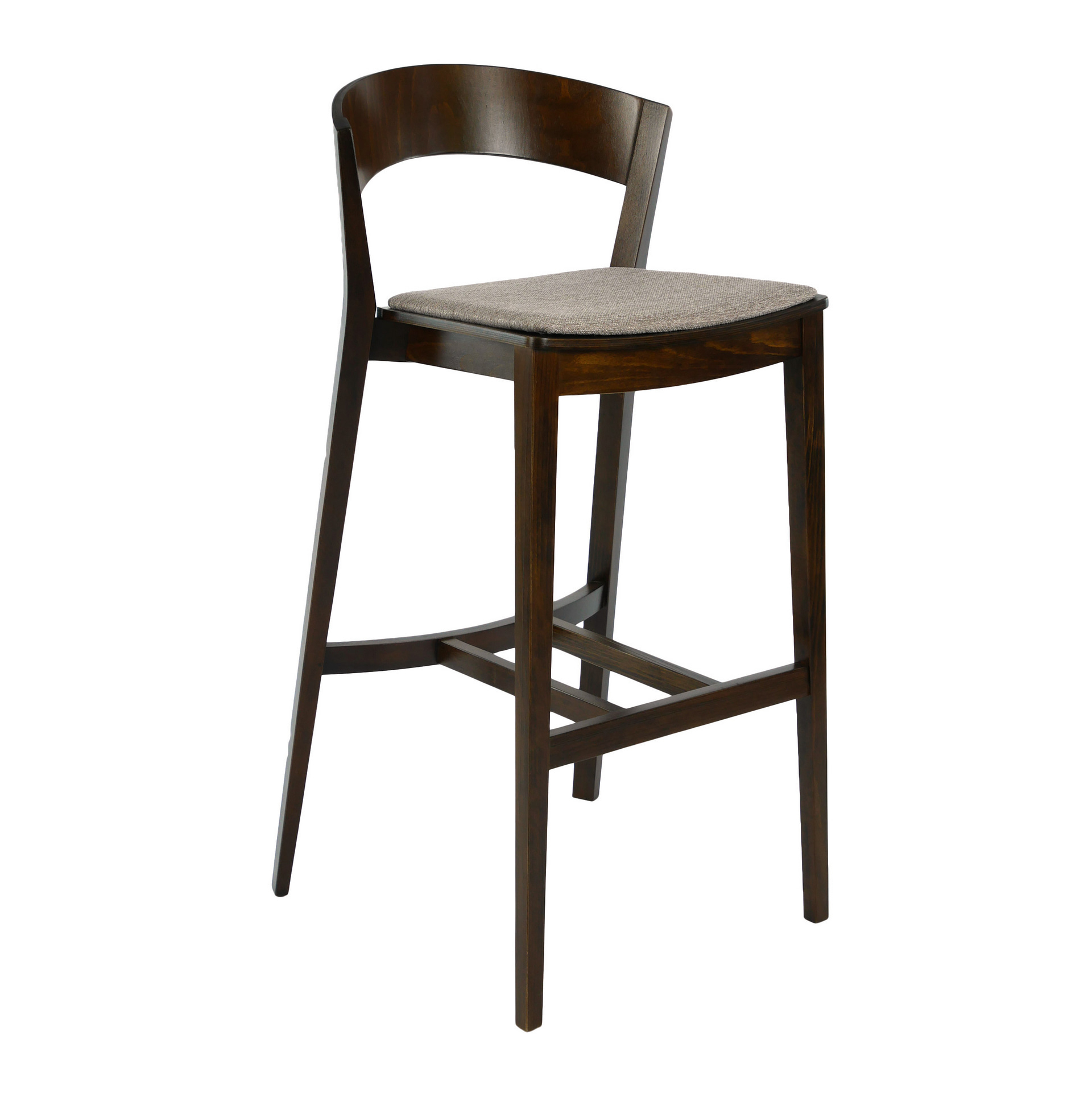 Wooden bar stool with solid or upholstered seat H-4800 Archer