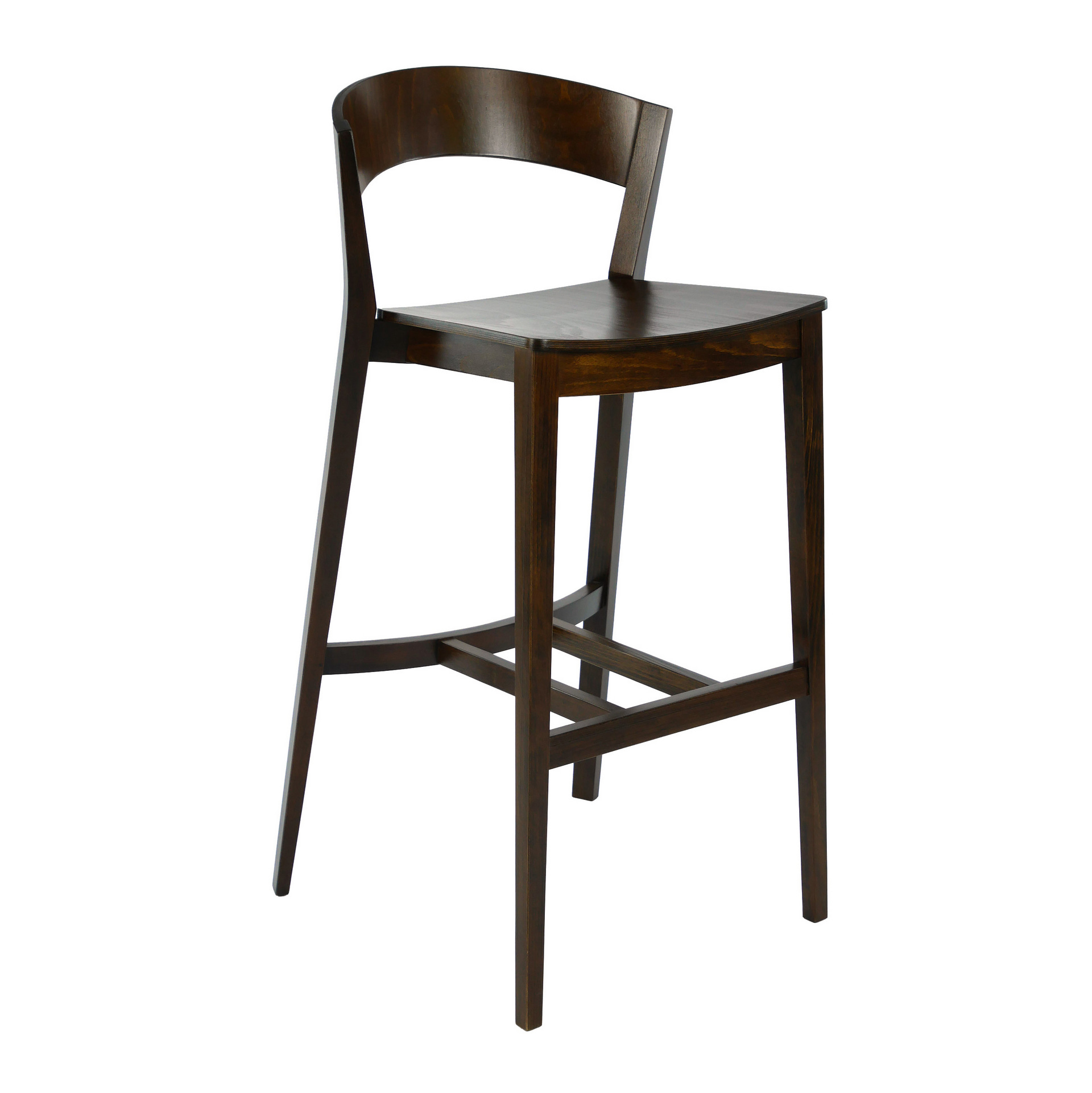 Wooden bar stool with solid or upholstered seat H-4800 Archer