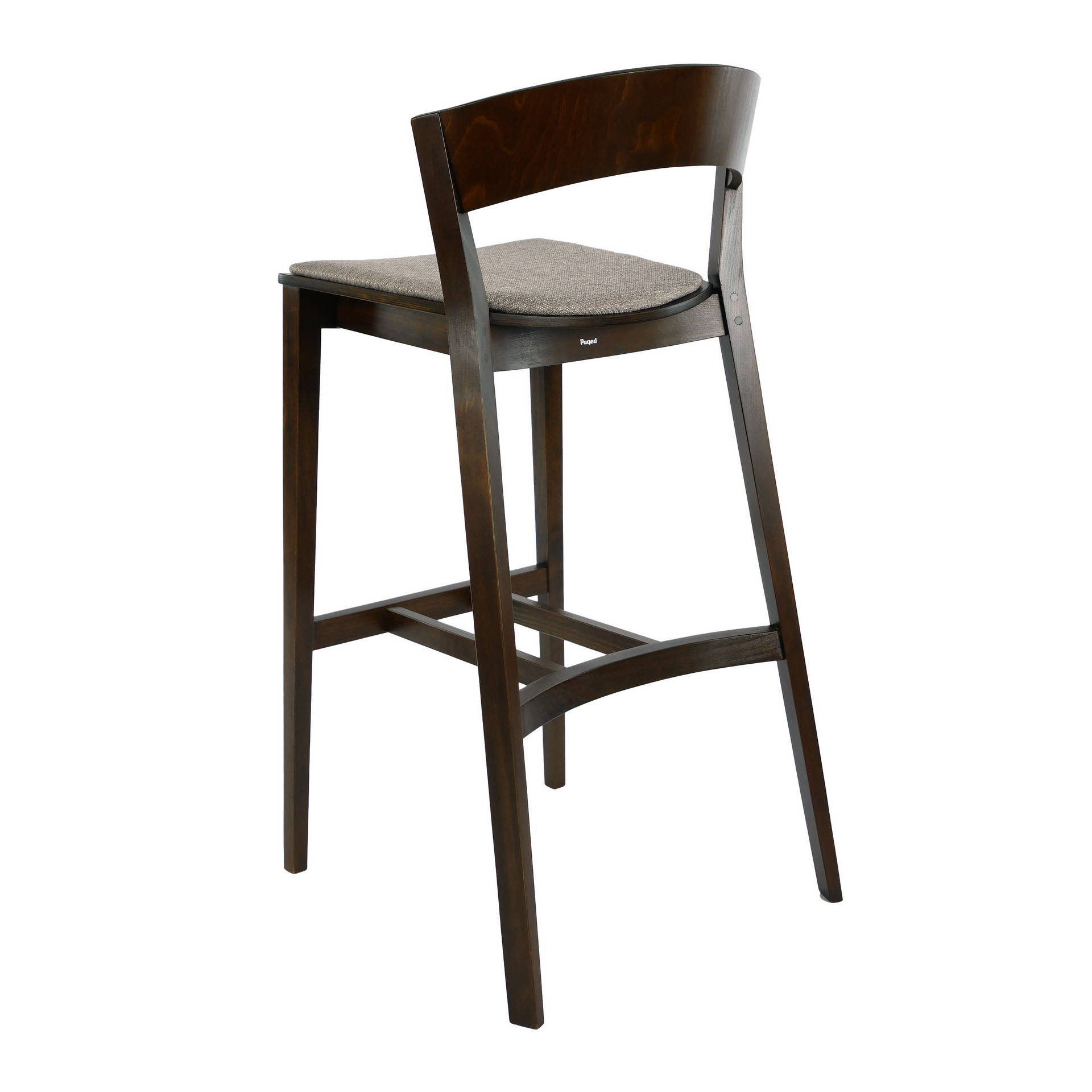 Wooden bar stool with solid or upholstered seat H-4800 Archer