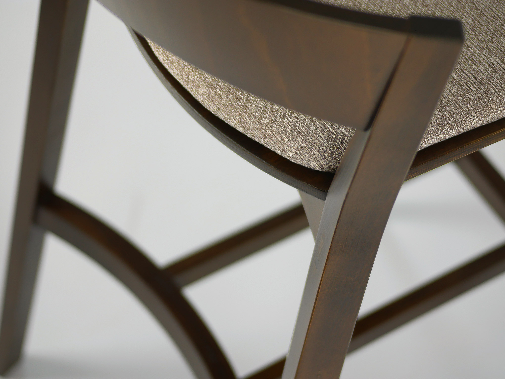 Wooden bar stool with solid or upholstered seat H-4800 Archer