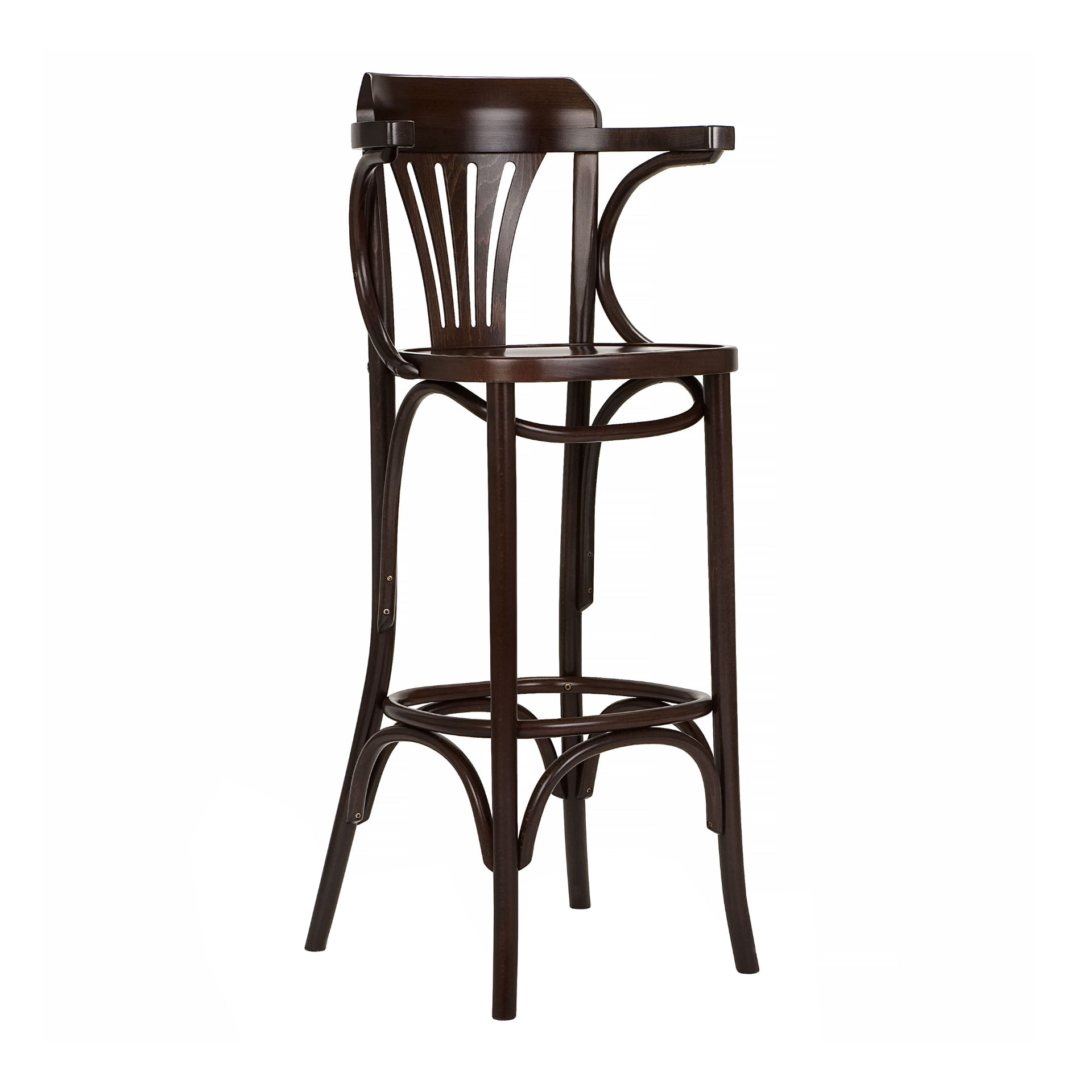 Irish wooden bar stool with armrests H-5172