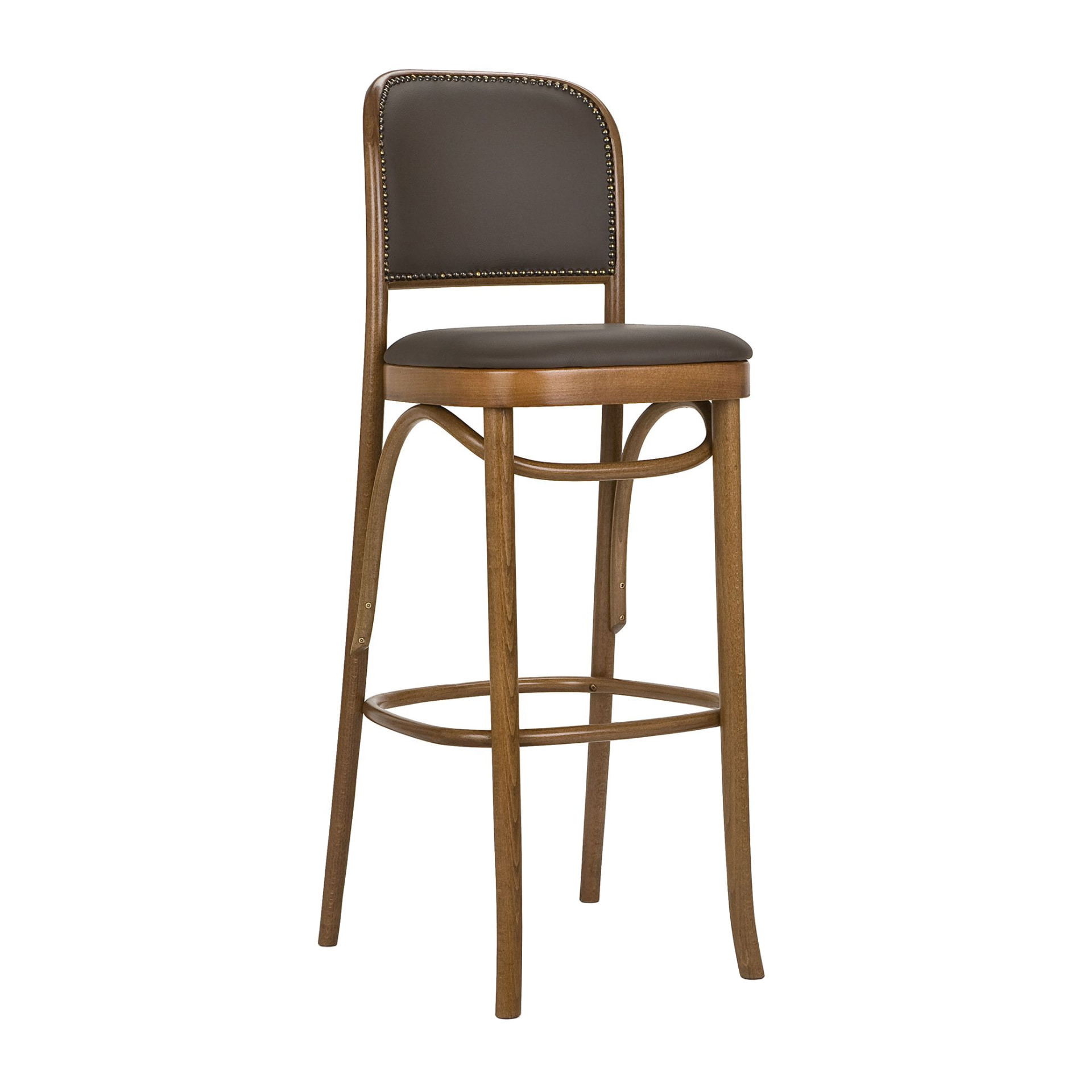 Bentwood upholstered bar stool H-8110