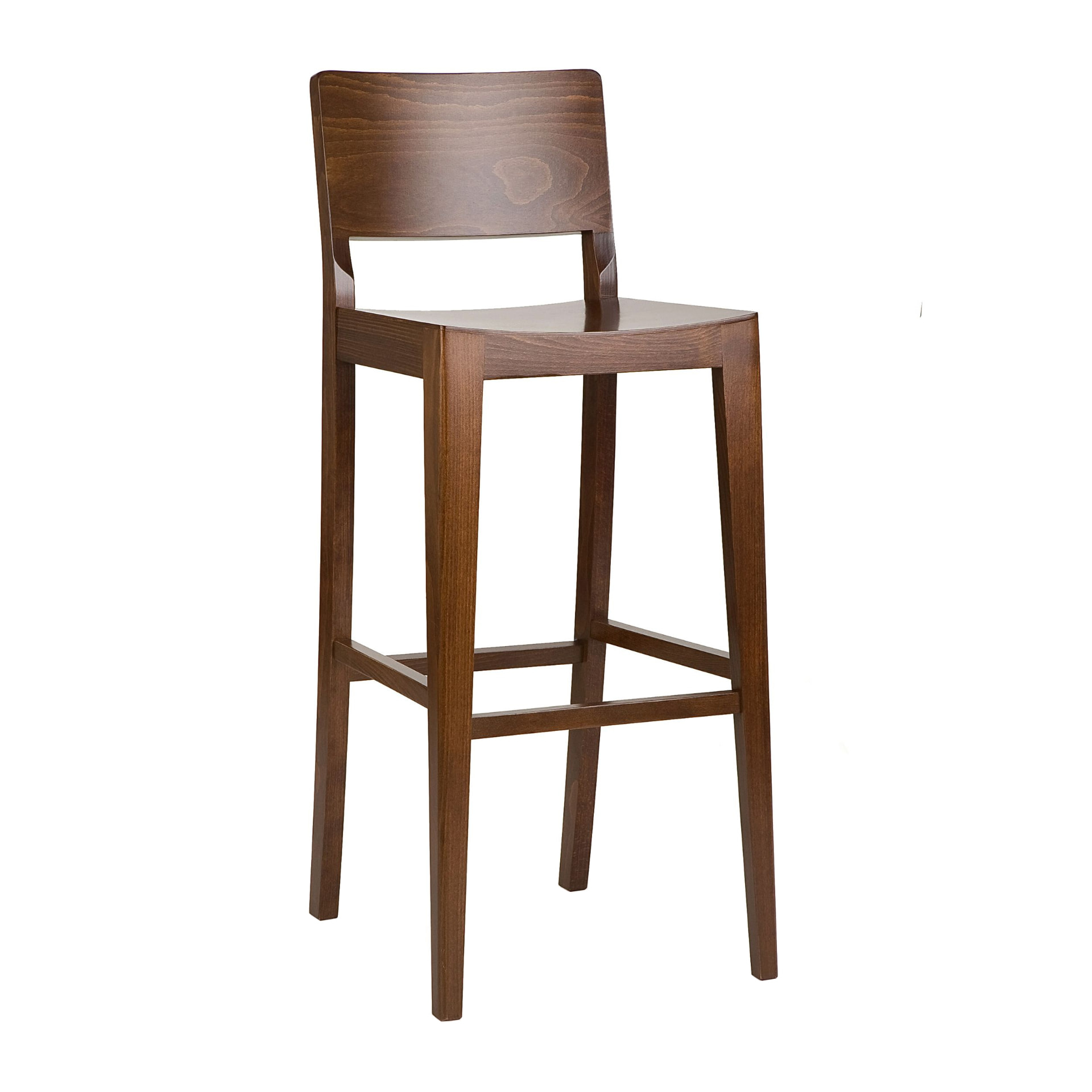 Beech bar stool with solid or padded seat H-9705