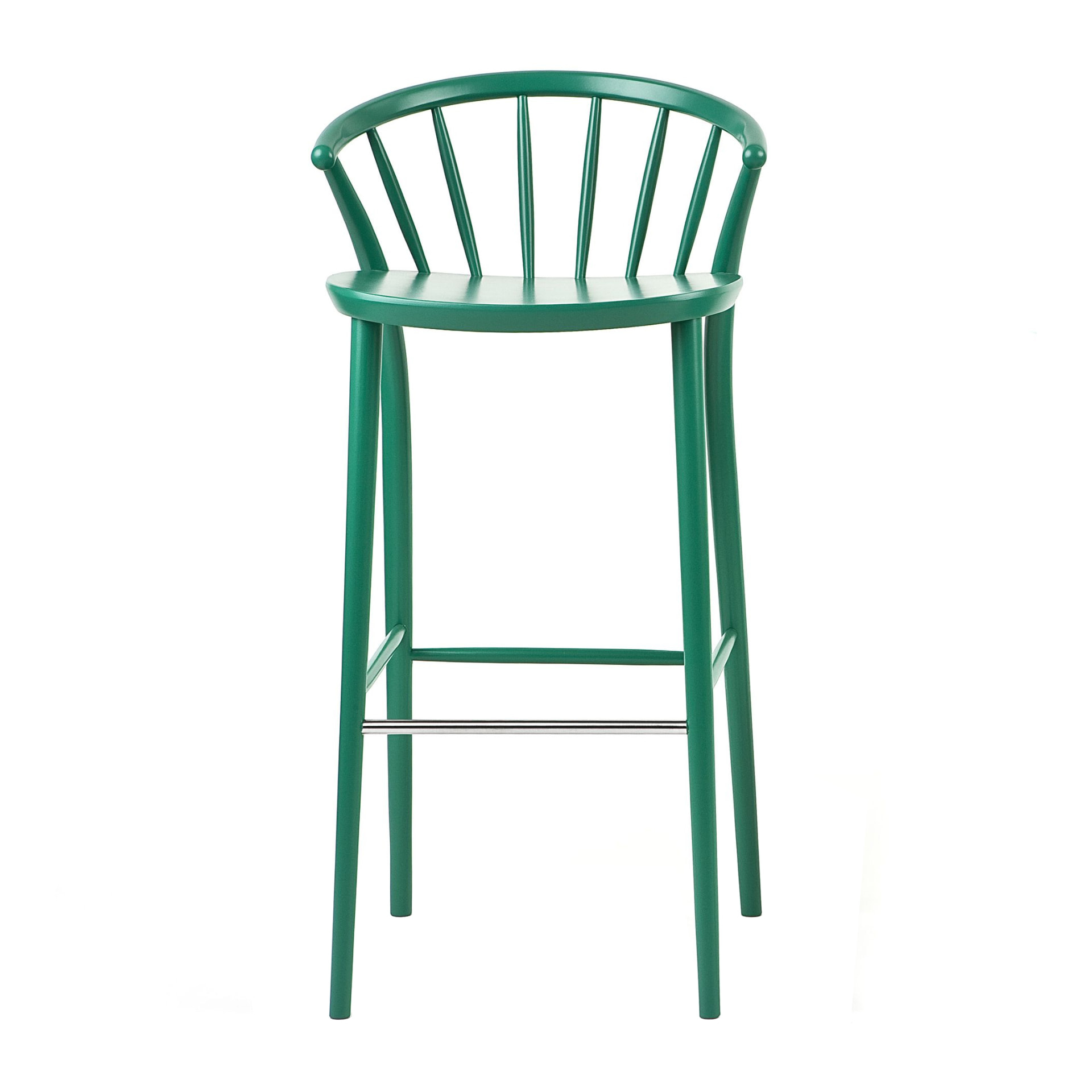 Wooden vertical slat back bar stool H-9820