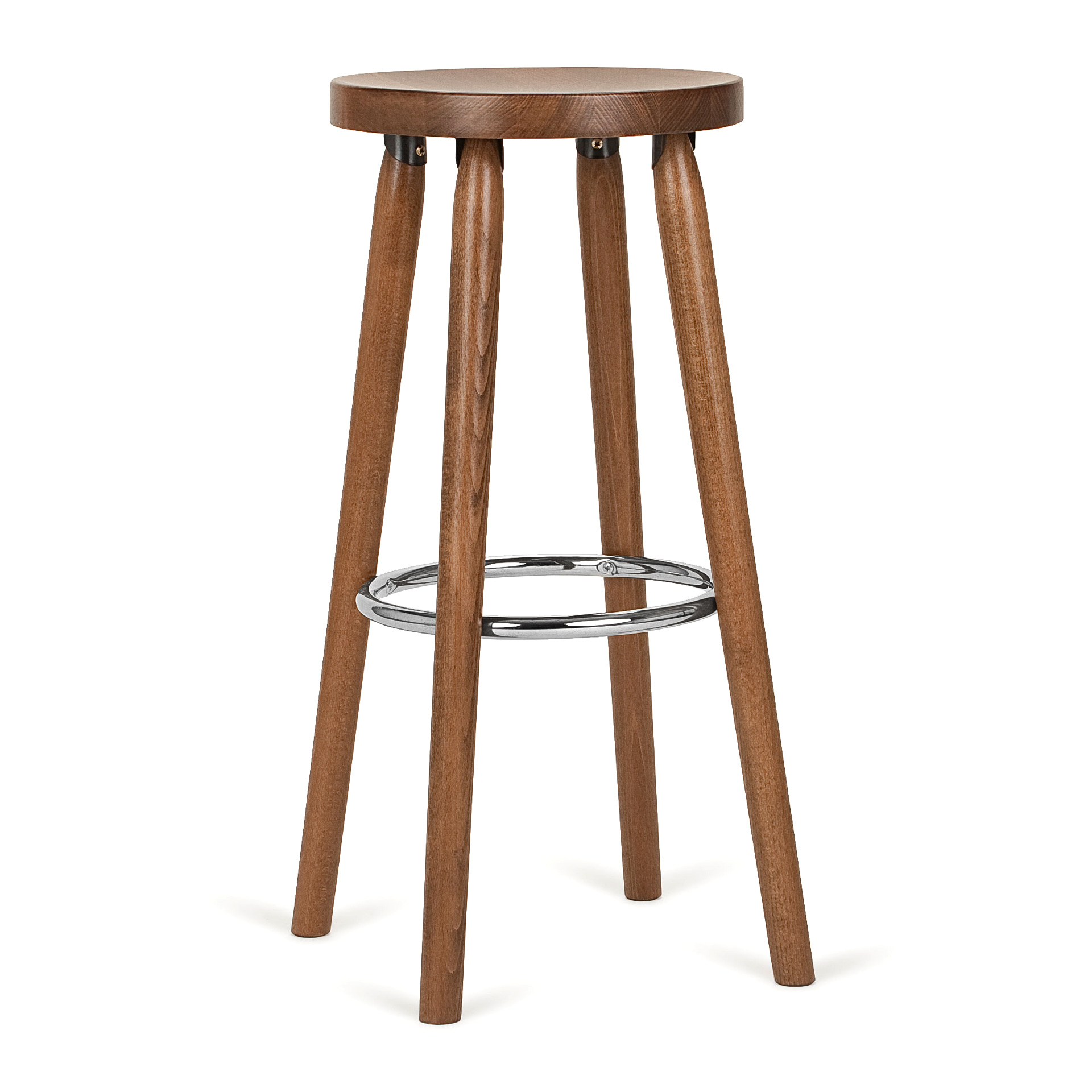 Wooden round stool
