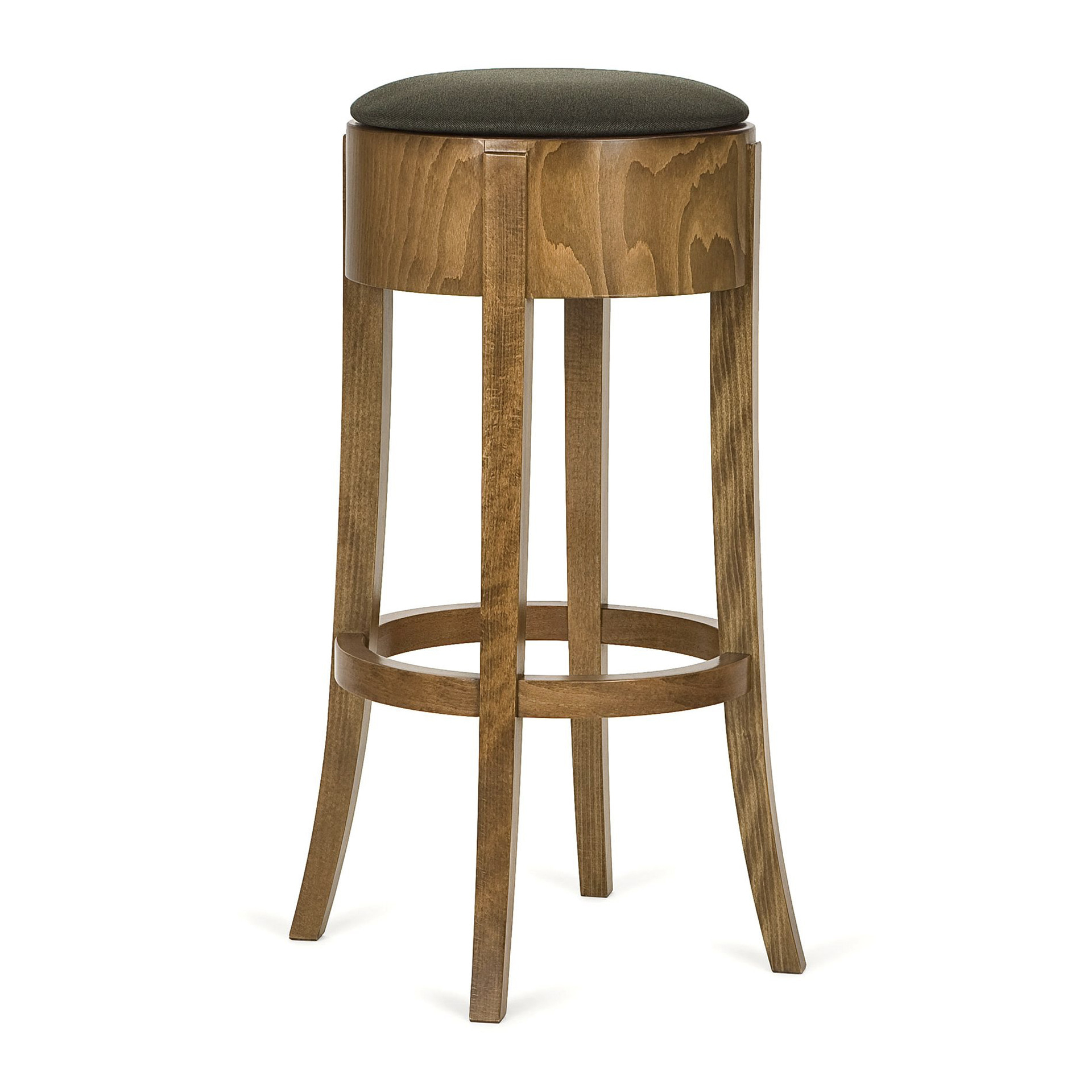 Vintage backless bar stool with round seat C-4076