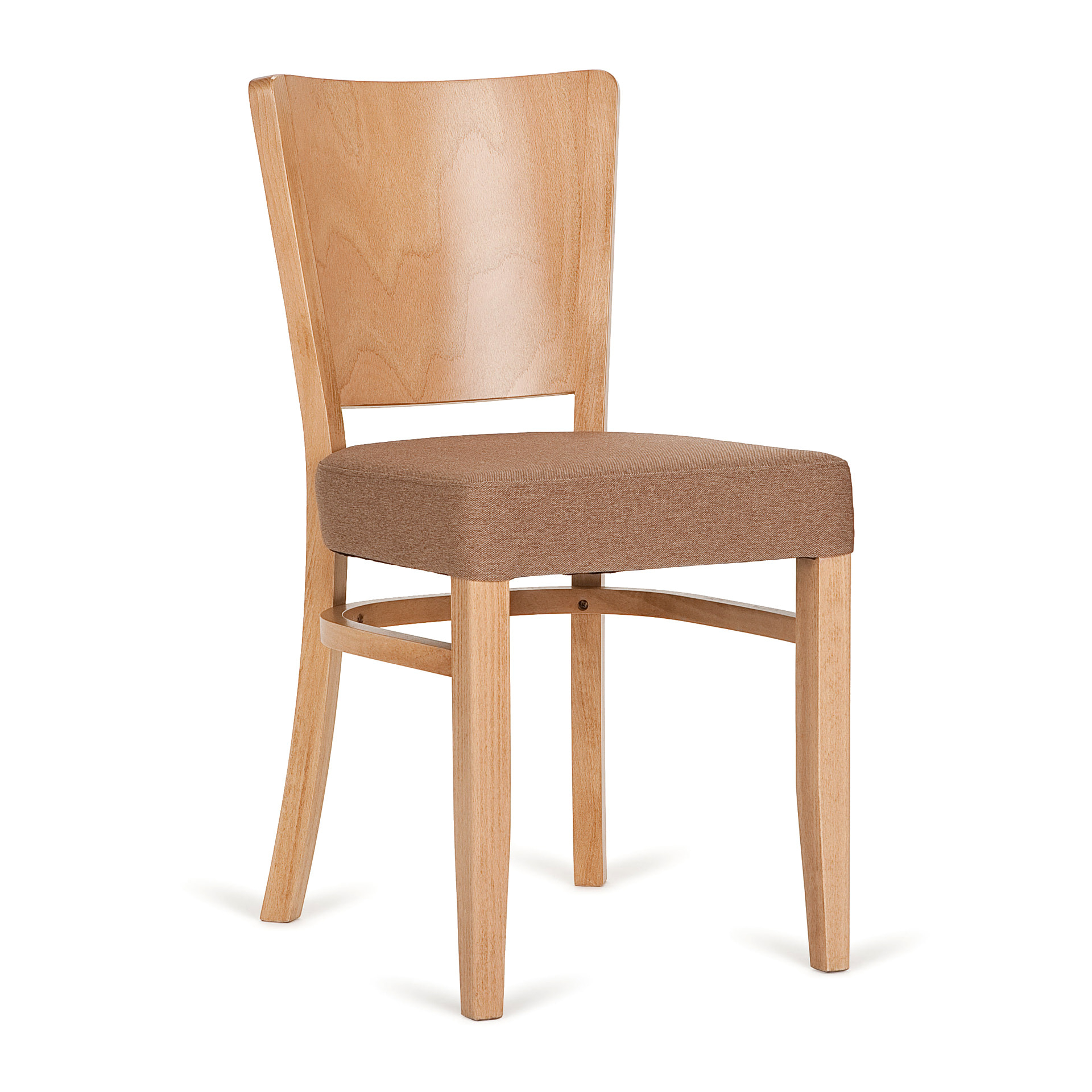 Semi-upholstered beech chair