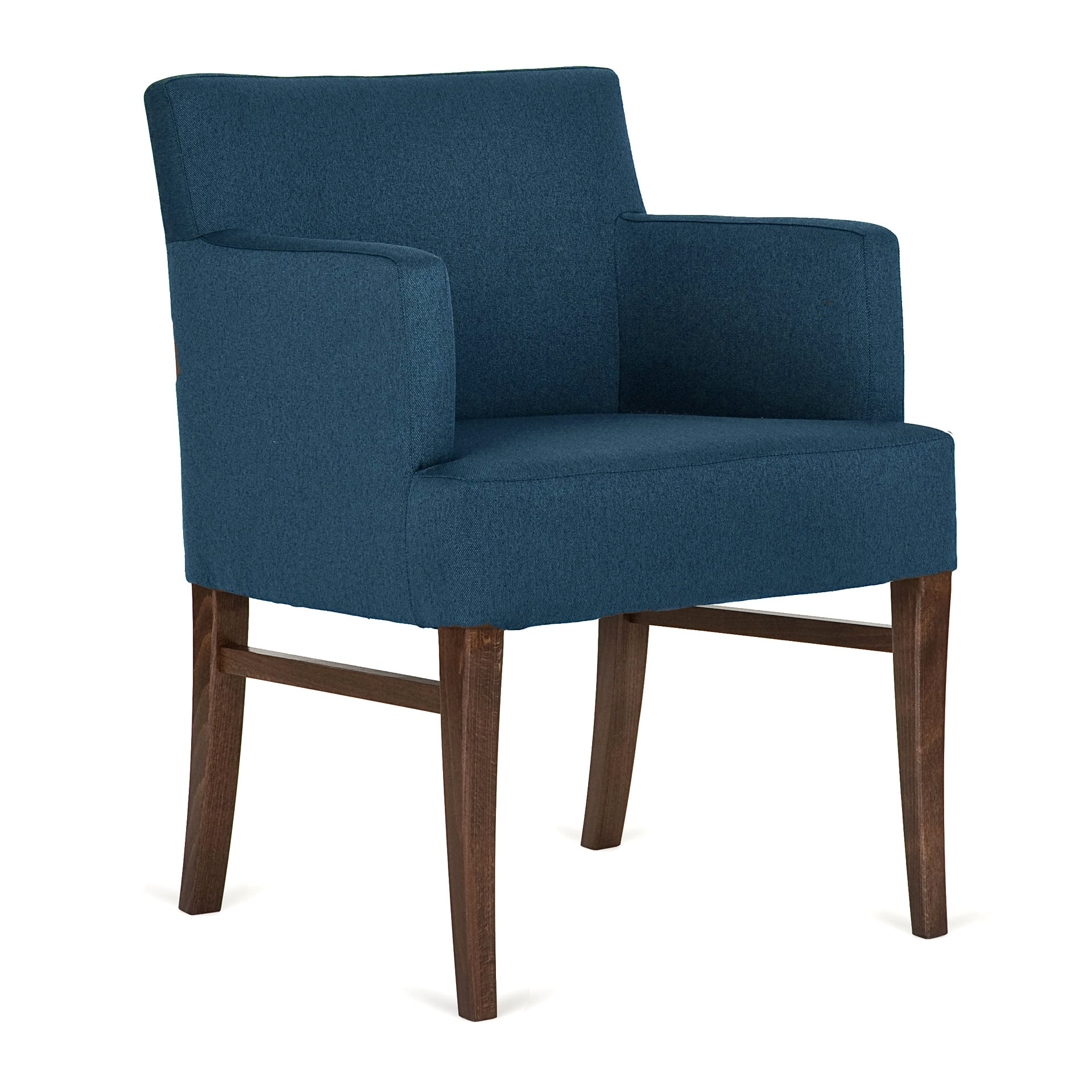 Upholstered wooden armchair