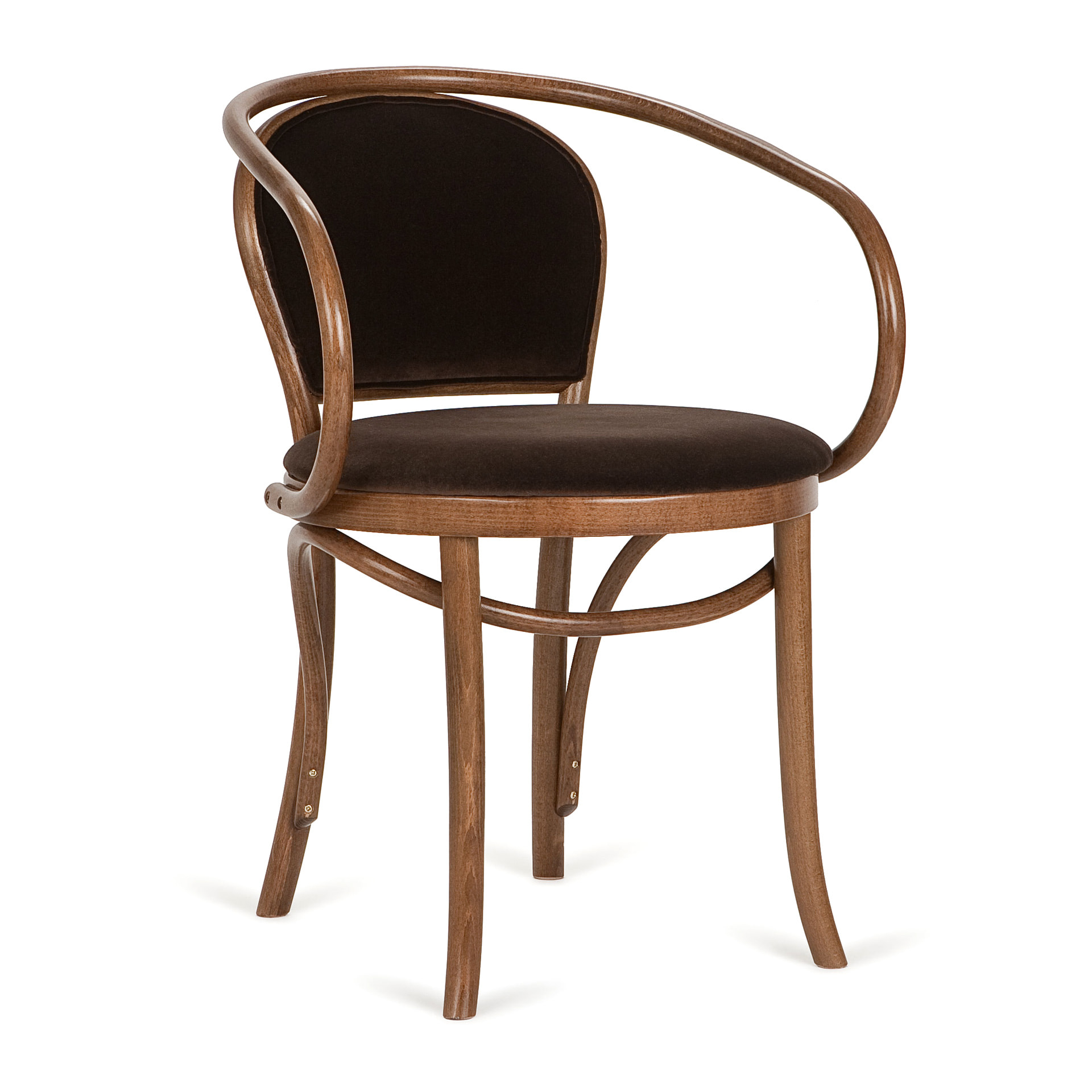 Bentwood upholstered armchair