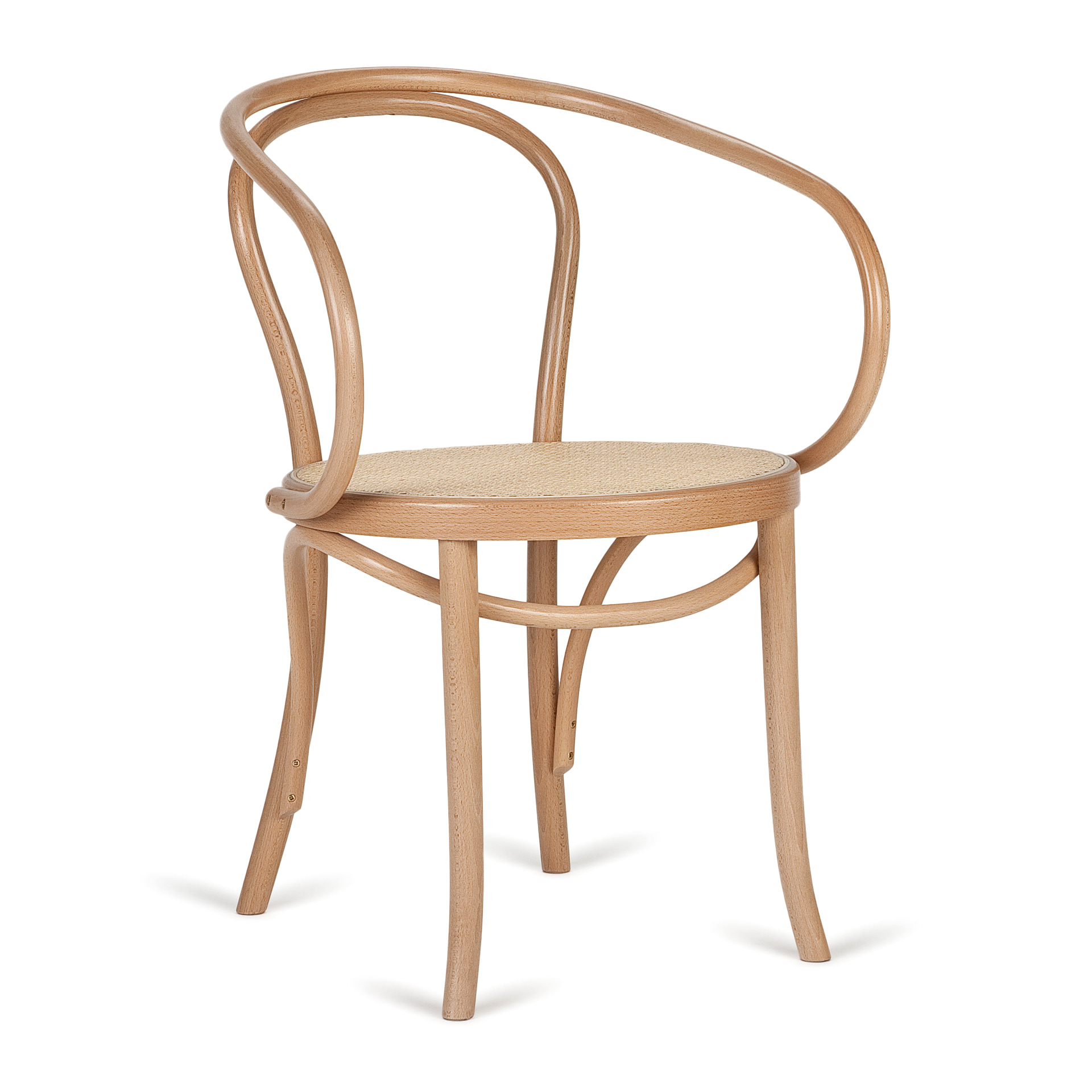 Bentwood armchair with plywood, padded or straw seat B-1840