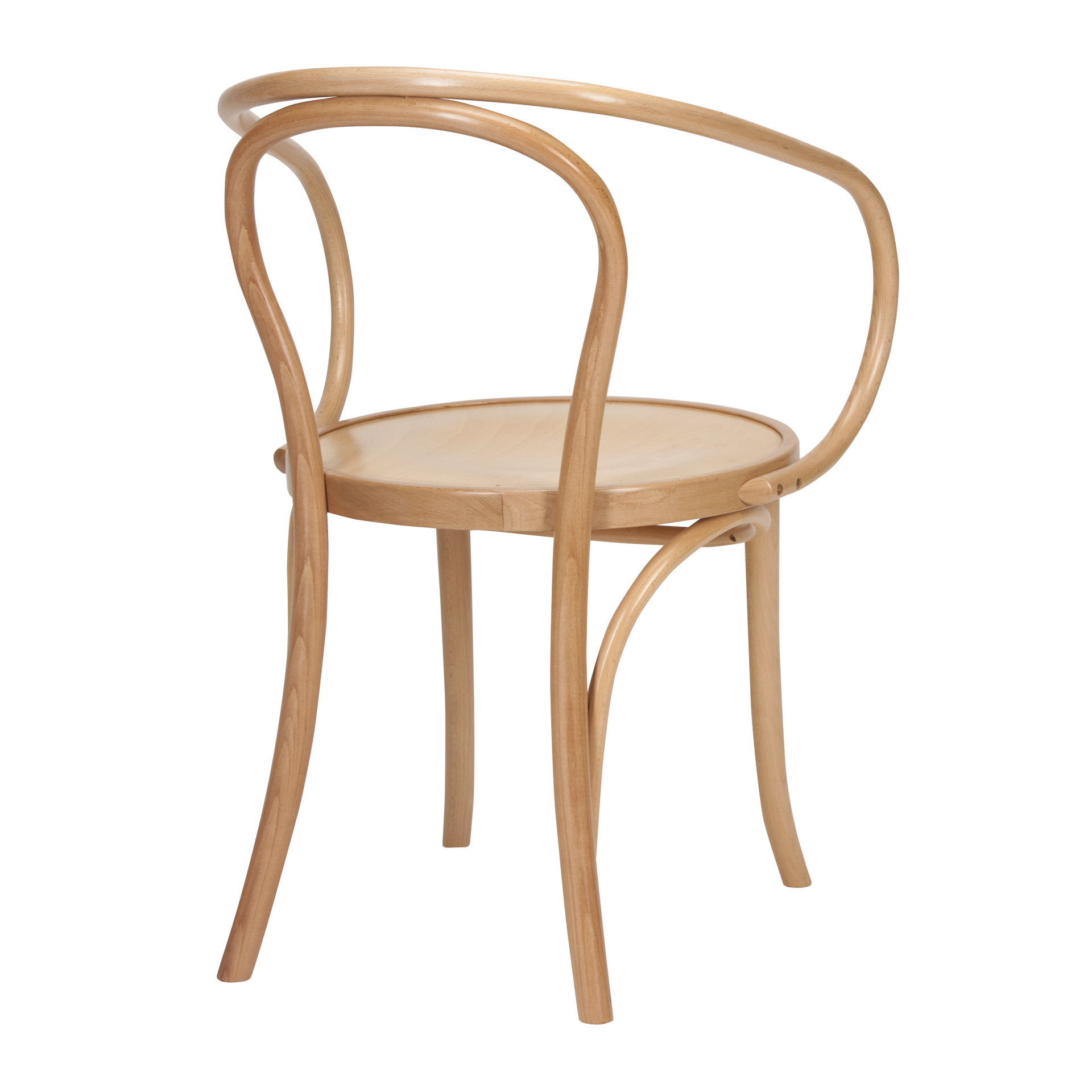 Bentwood armchair with plywood, padded or straw seat B-1840