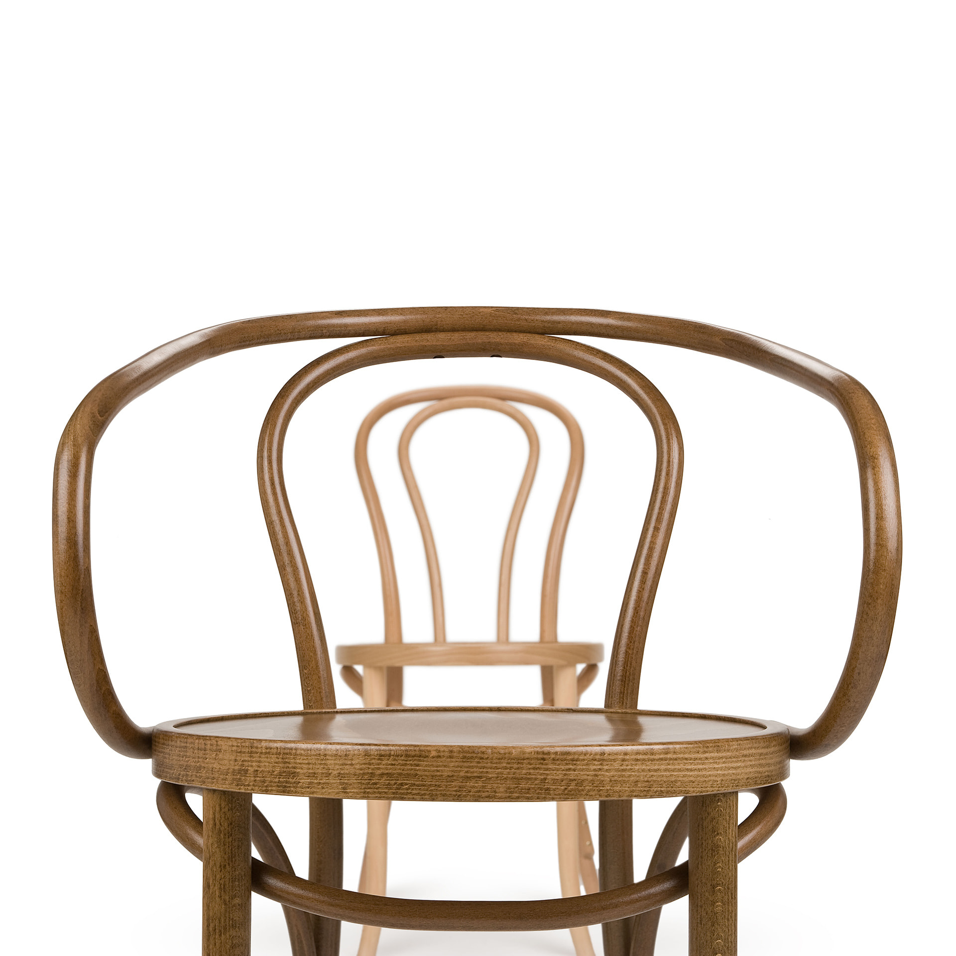 Bentwood armchair with plywood, padded or straw seat B-1840