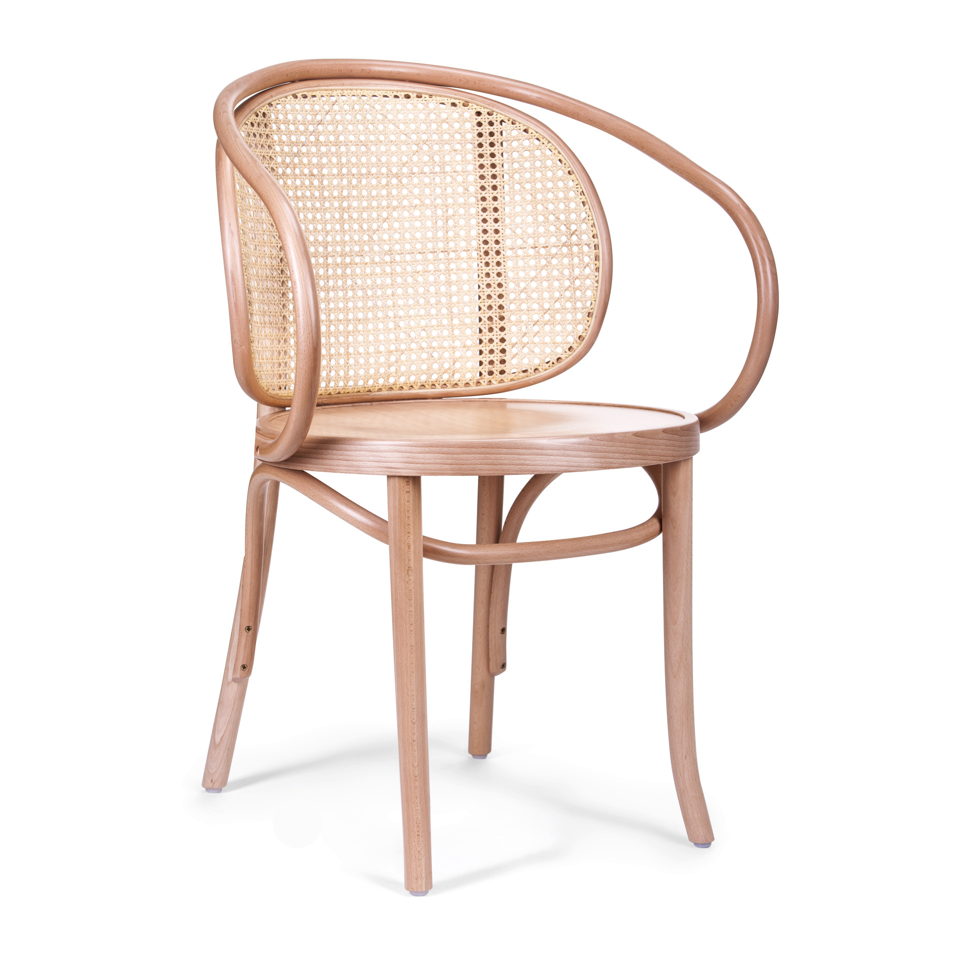 Bentwood armchair with straw back B-1890