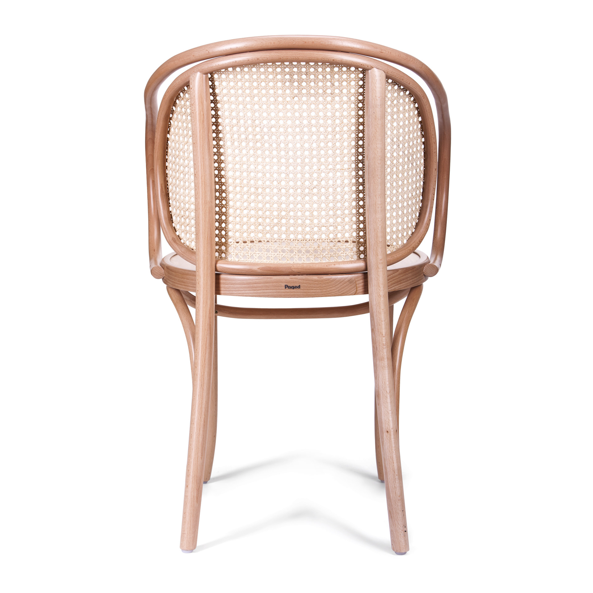 Bentwood armchair with straw back B-1890