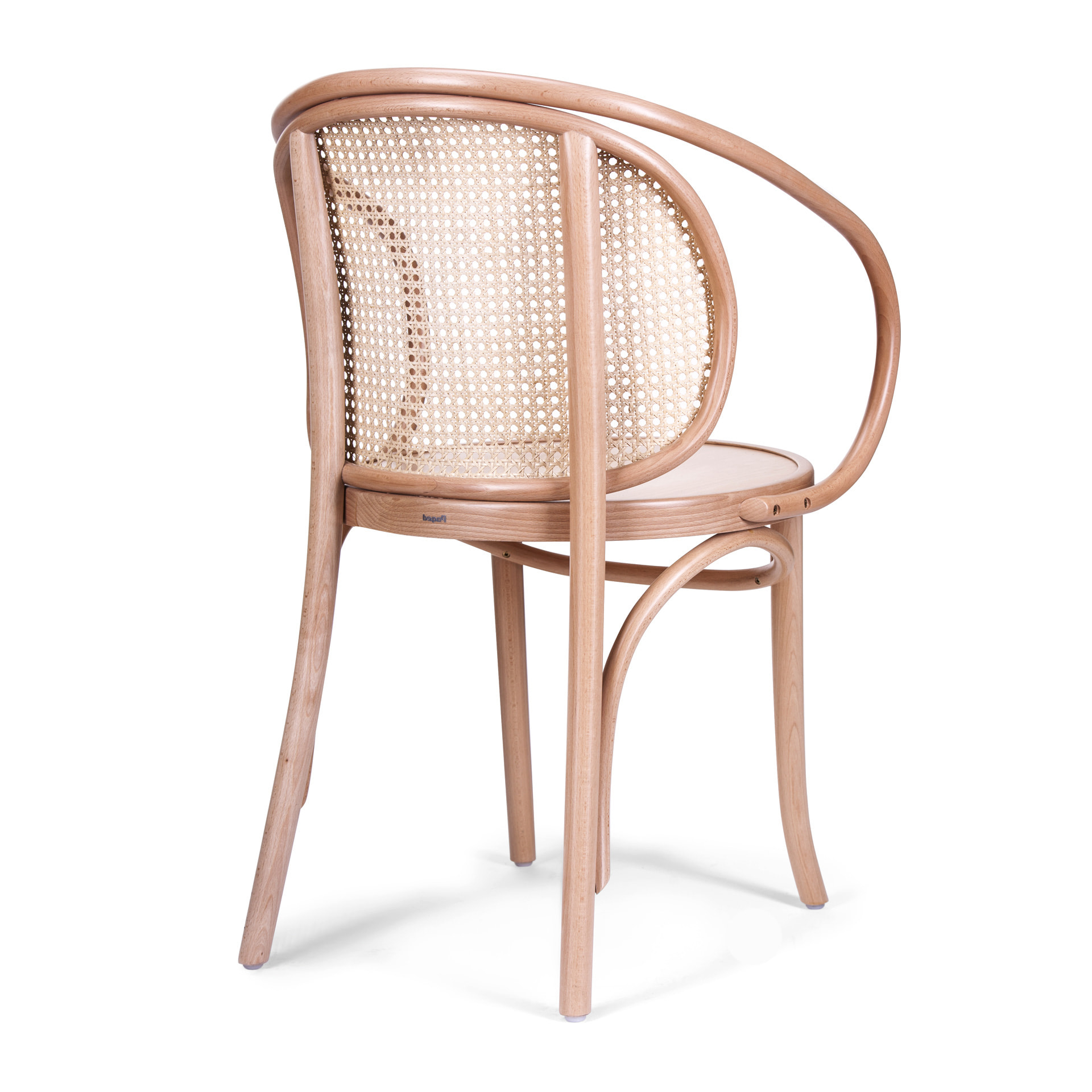 Bentwood armchair with straw back B-1890